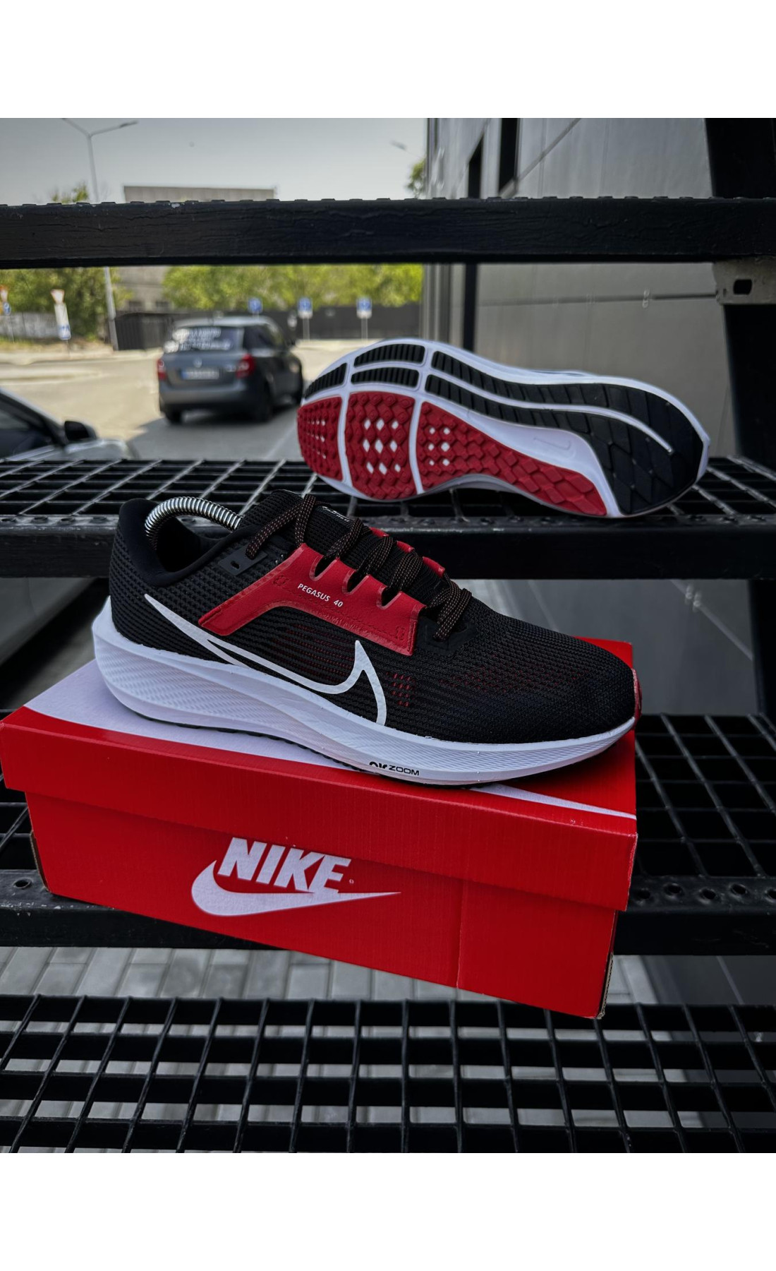 Чоловічі кросівки  Кросівки nike zoom pegasus (чорно-білі) (0026-6)