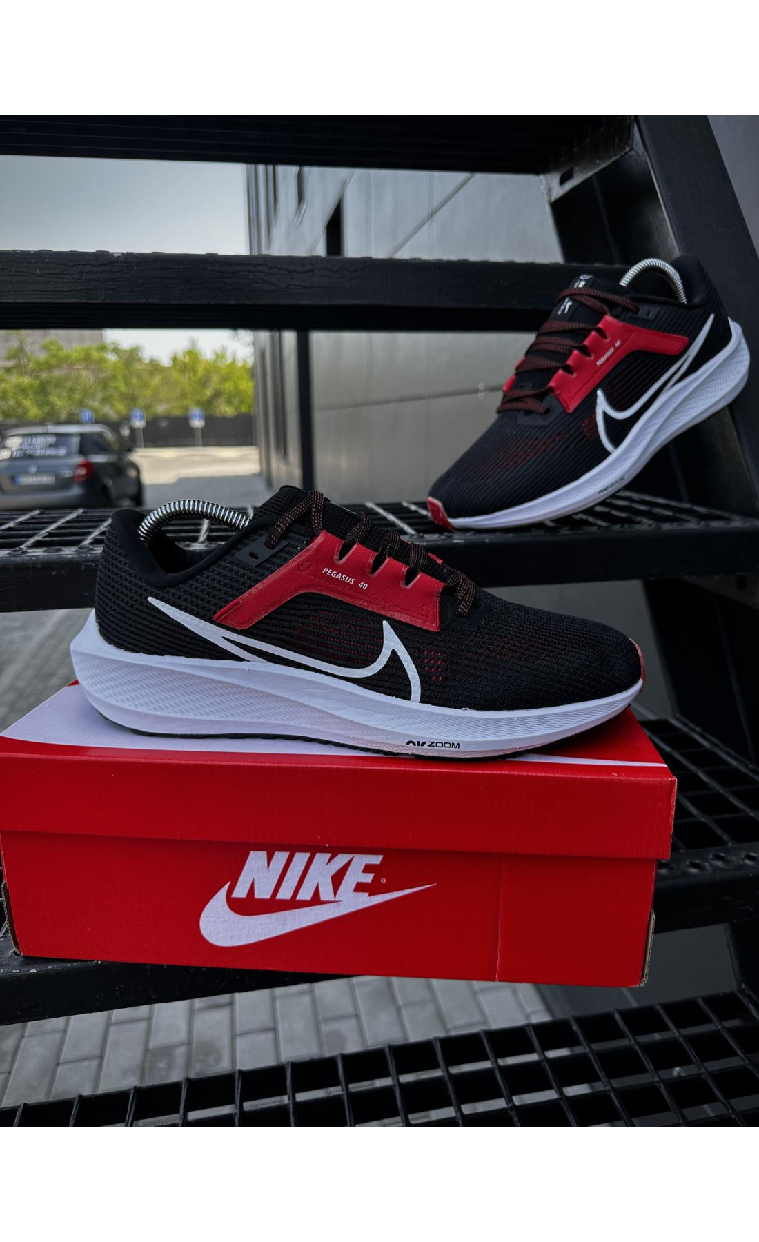 Чоловічі кросівки  Кросівки nike zoom pegasus (чорно-білі) (0026-6)