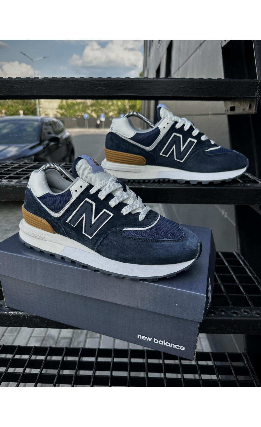 Чоловічі кросівки  Кросівки new balance legacy (сині) (5496-3)