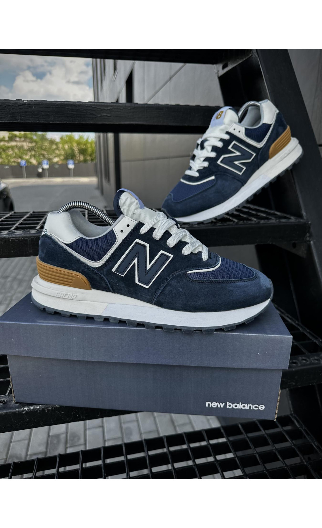 Чоловічі кросівки  Кросівки new balance legacy (сині) (5496-3)
