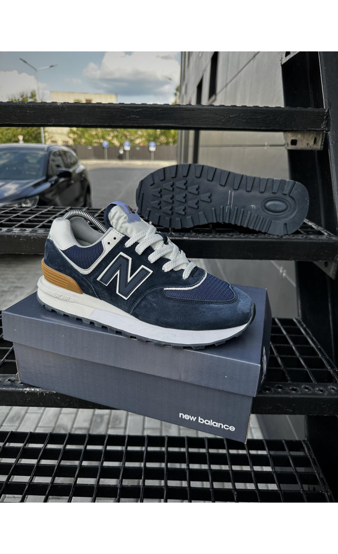 Чоловічі кросівки  Кросівки new balance legacy (сині) (5496-3)
