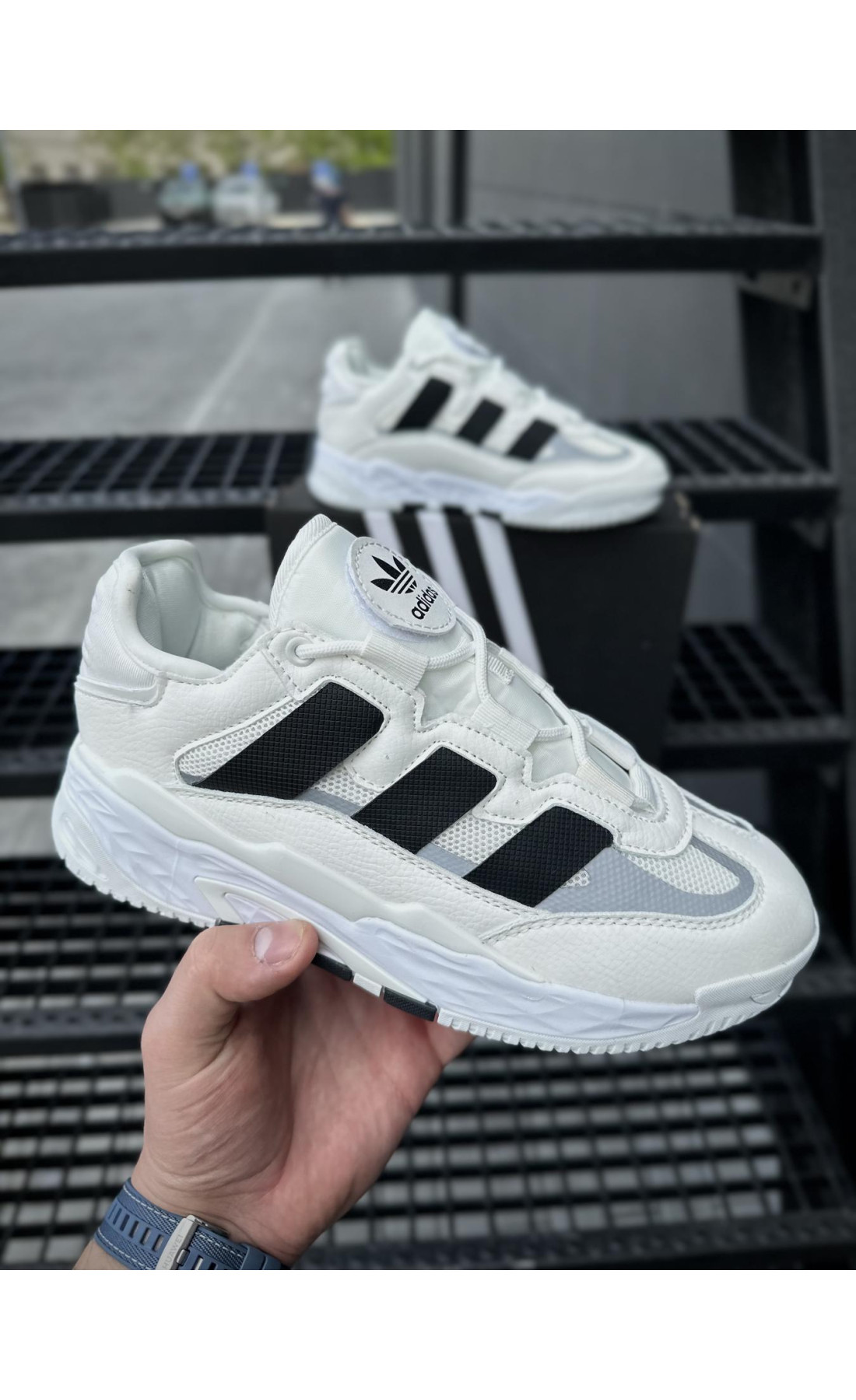 Чоловічі кросівки  Кросівки niteball (white & black) р - (832-6)