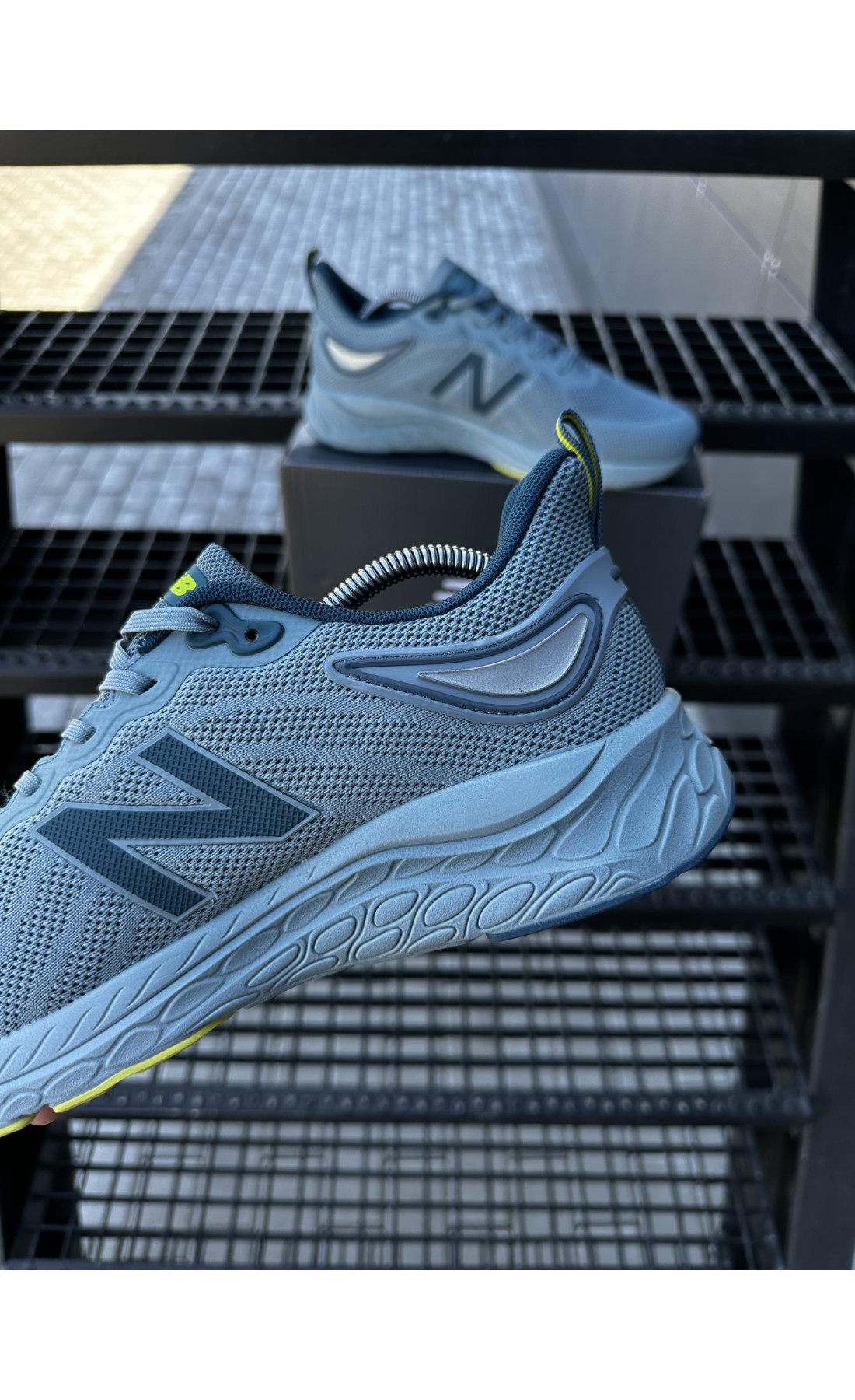 Чоловічі кросівки  Кросівки new balance fresh foam (синьо-зелені) (832-3)