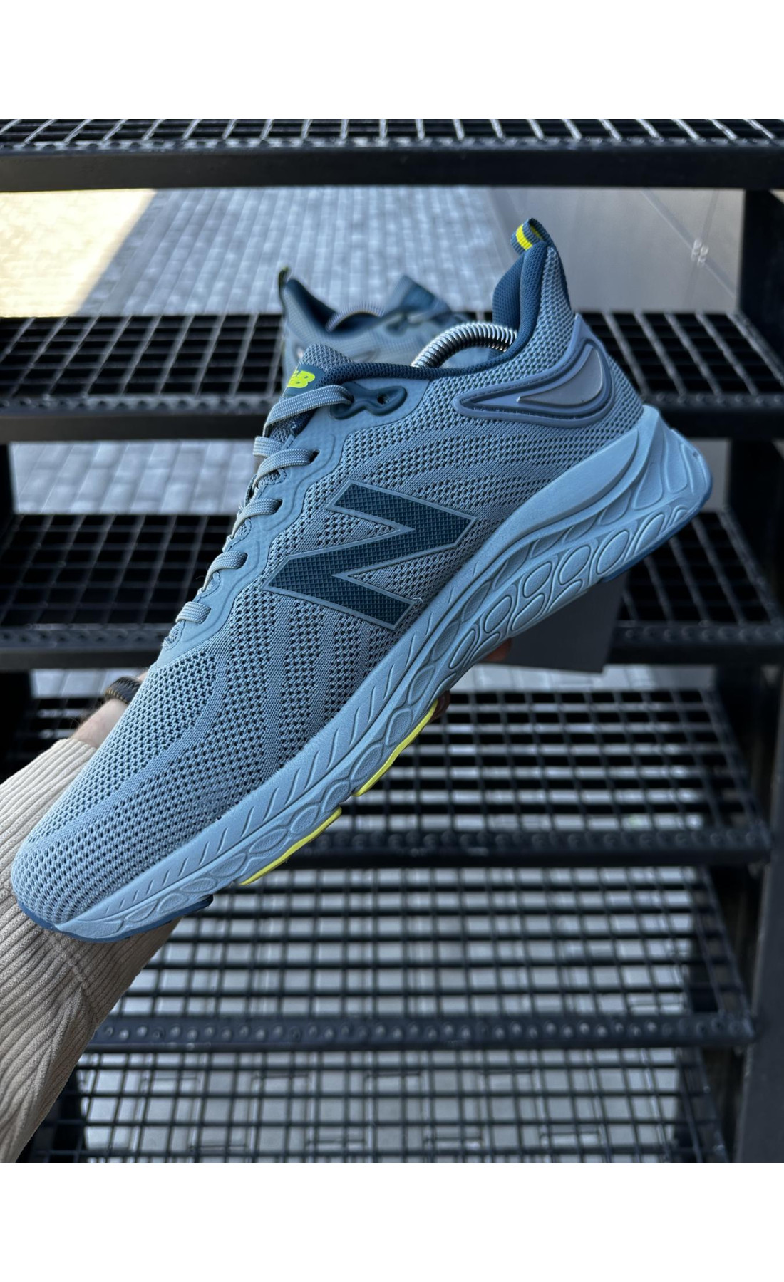 Чоловічі кросівки  Кросівки new balance fresh foam (синьо-зелені) (832-3)