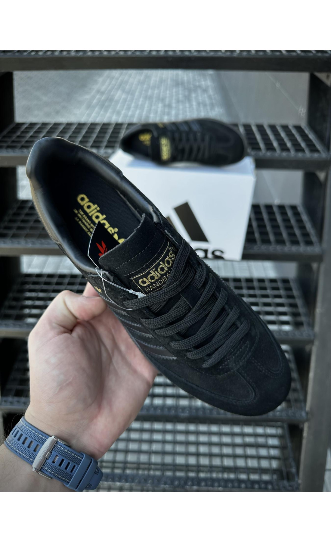 Чоловічі кросівки  Кросівки adidas handball spezial, чорні (725-2)