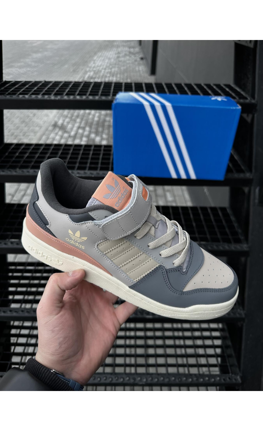 Чоловічі кросівки  Кросівки adidas forum low (color) (775-15)