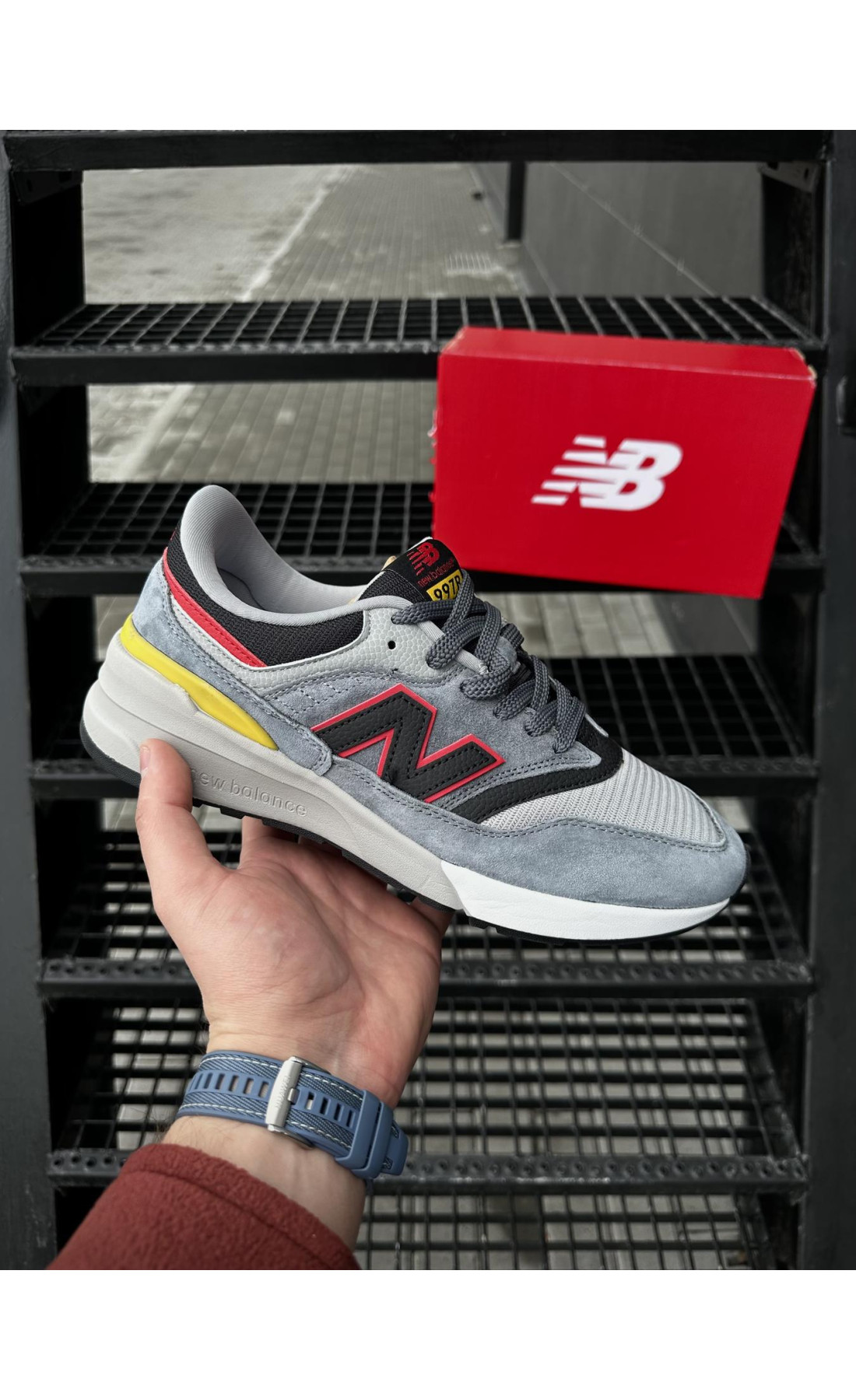 Чоловічі кросівки  Кросівки new balance r (gray & black) (629-7)