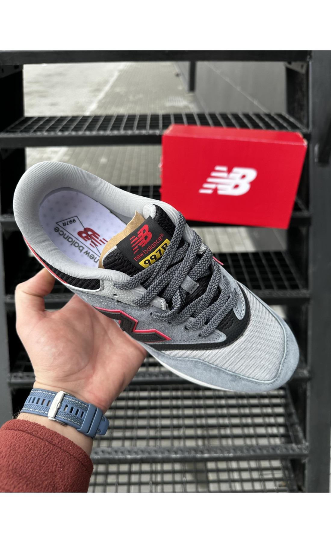 Чоловічі кросівки  Кросівки new balance r (gray & black) (629-7)
