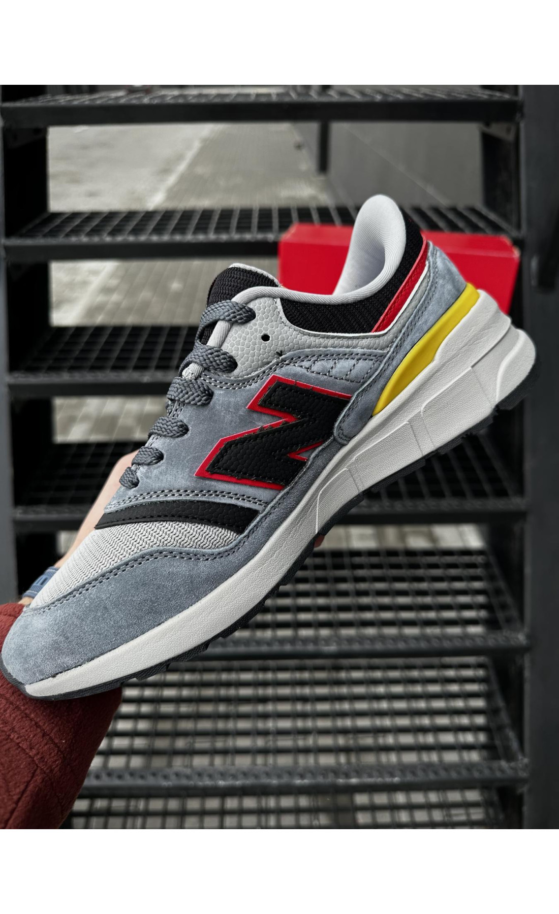 Чоловічі кросівки  Кросівки new balance r (gray & black) (629-7)