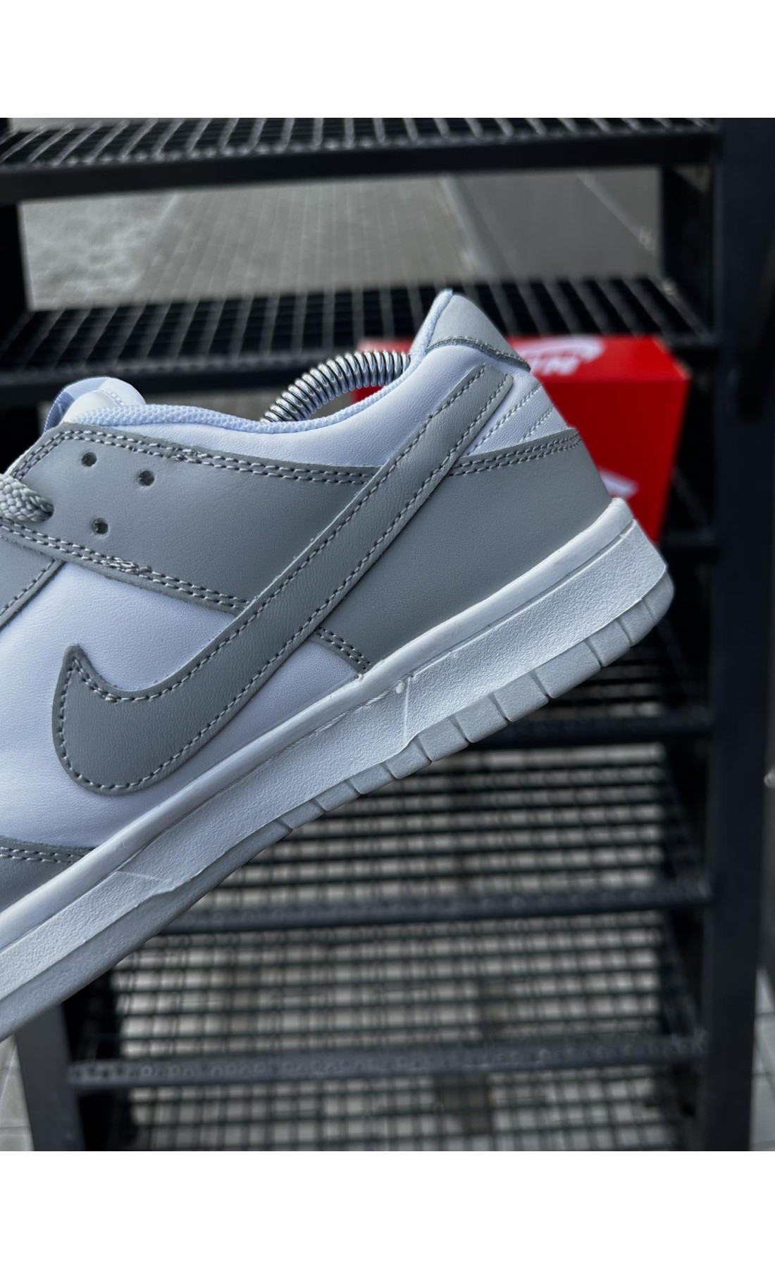 Чоловічі кросівки  Кросівки nike sb dunk (white & gray) (5535-1)