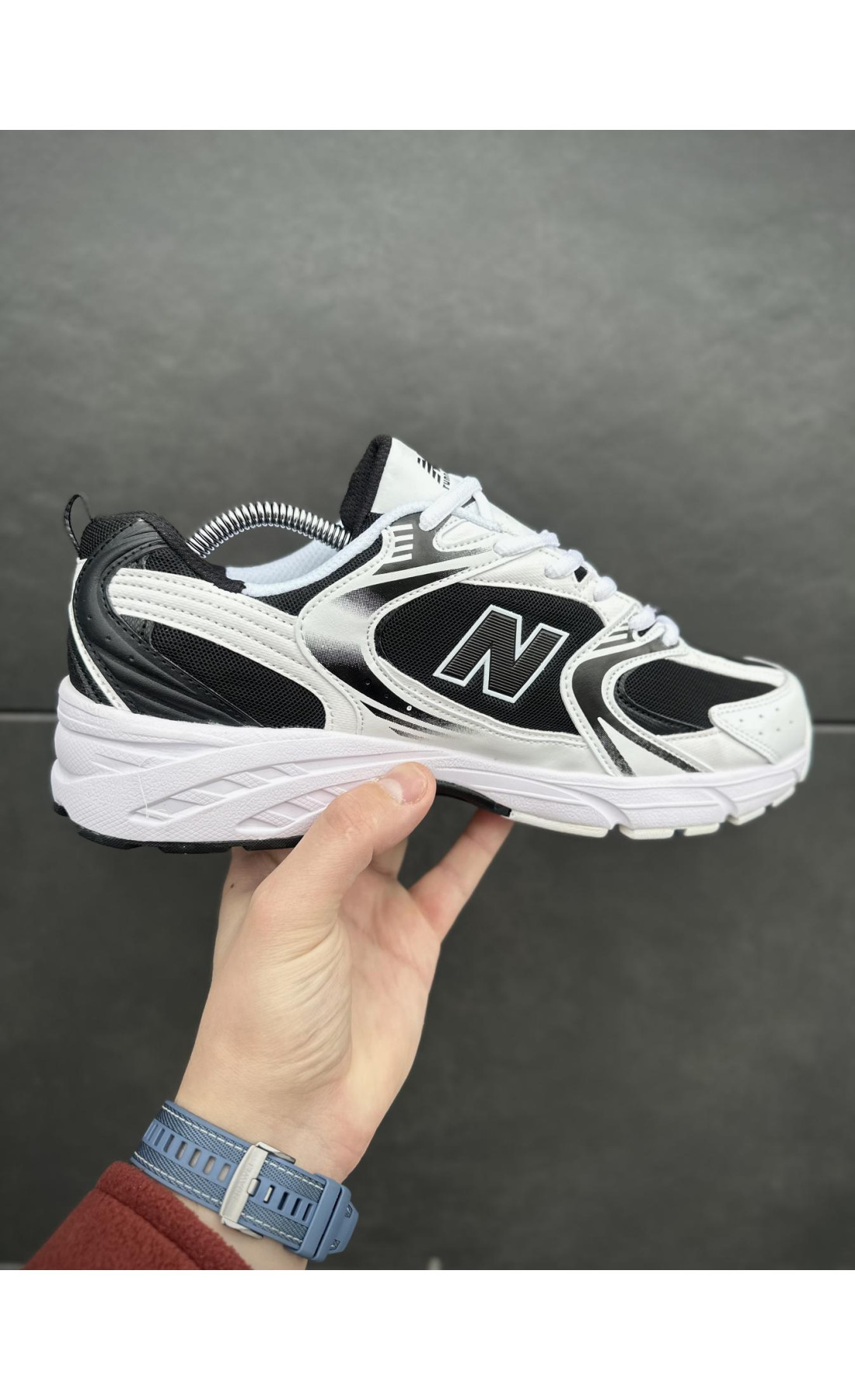 Чоловічі кросівки  Кросівки new balance (чорно-білі) (530-12)