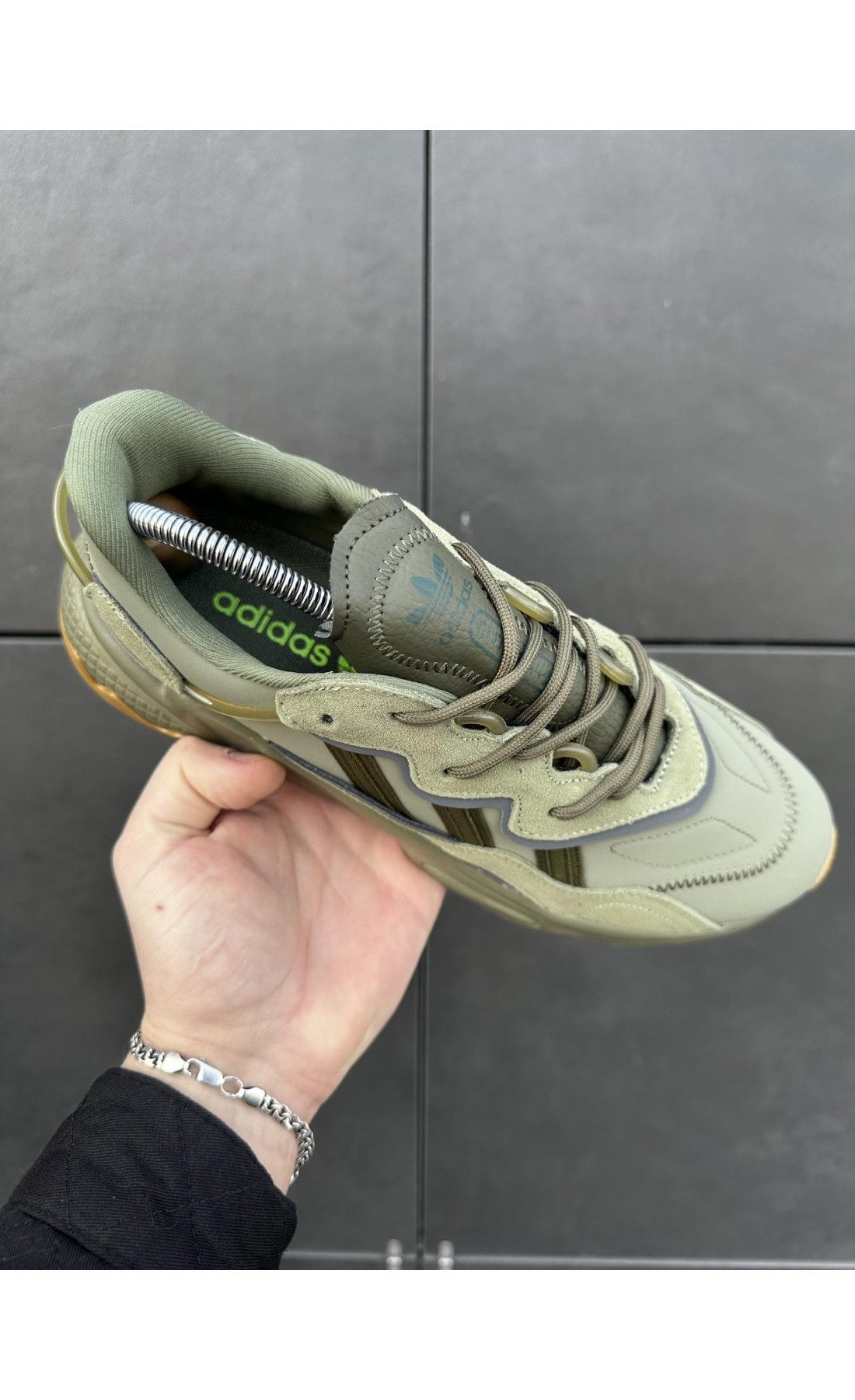 Чоловічі кросівки  Кросівки adidas ozweego (olive) (331-7)