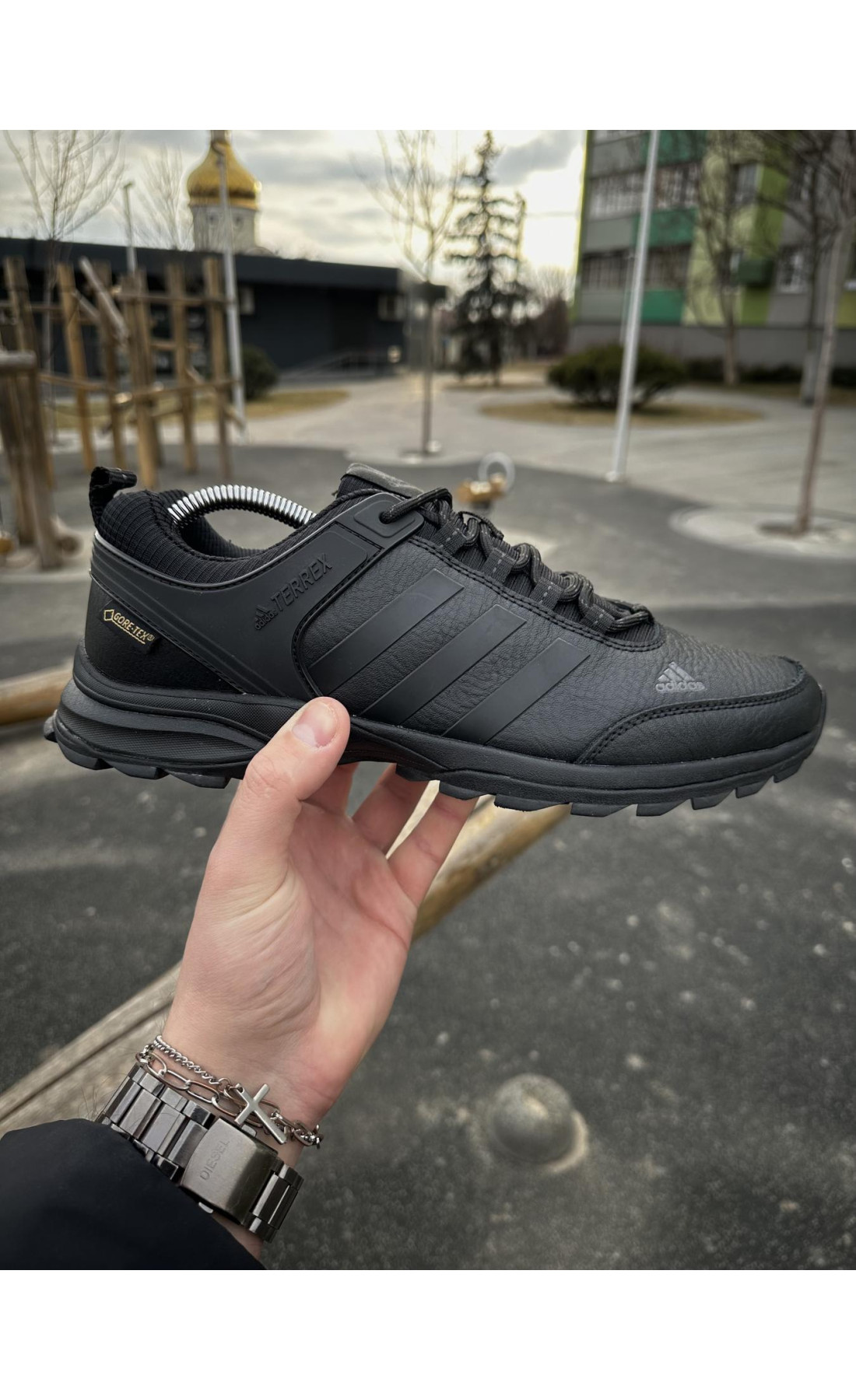 Чоловічі кросівки  Кросівки adidas terrex gore-tex (шкіряні) (3067-1)