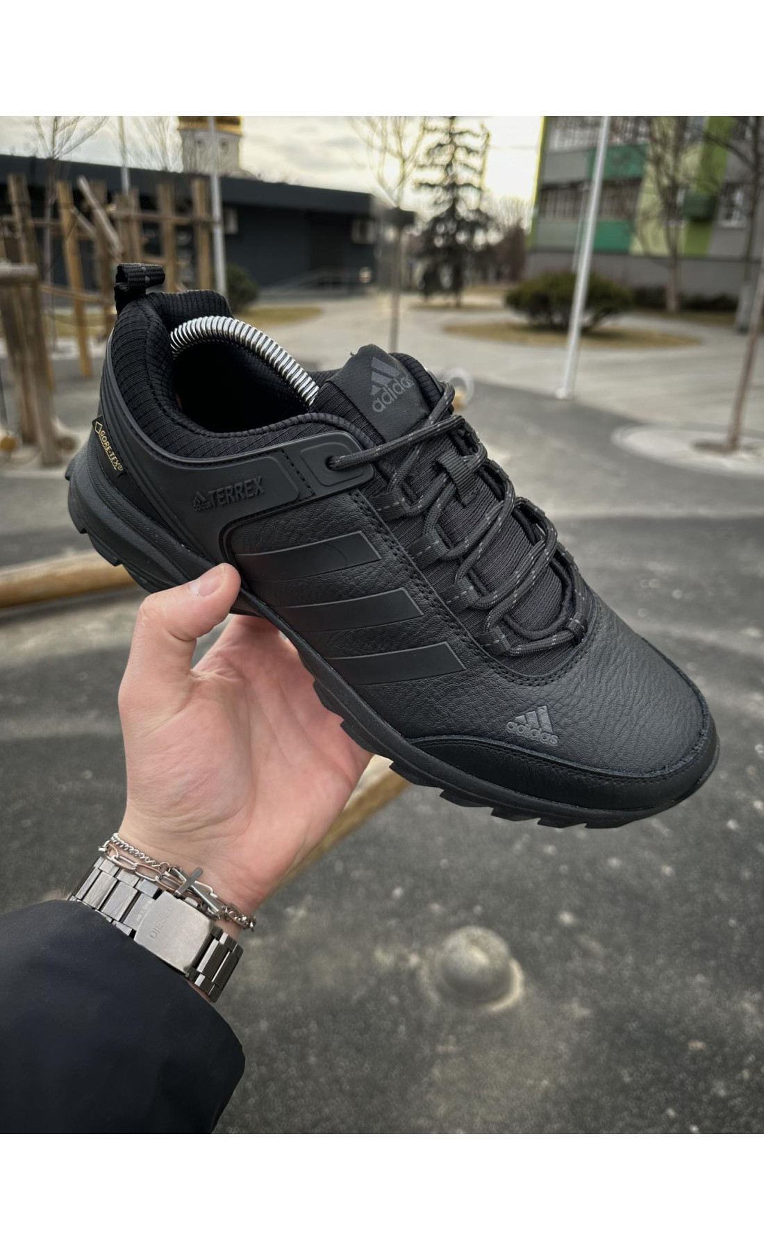 Чоловічі кросівки  Кросівки adidas terrex gore-tex (шкіряні) (3067-1)