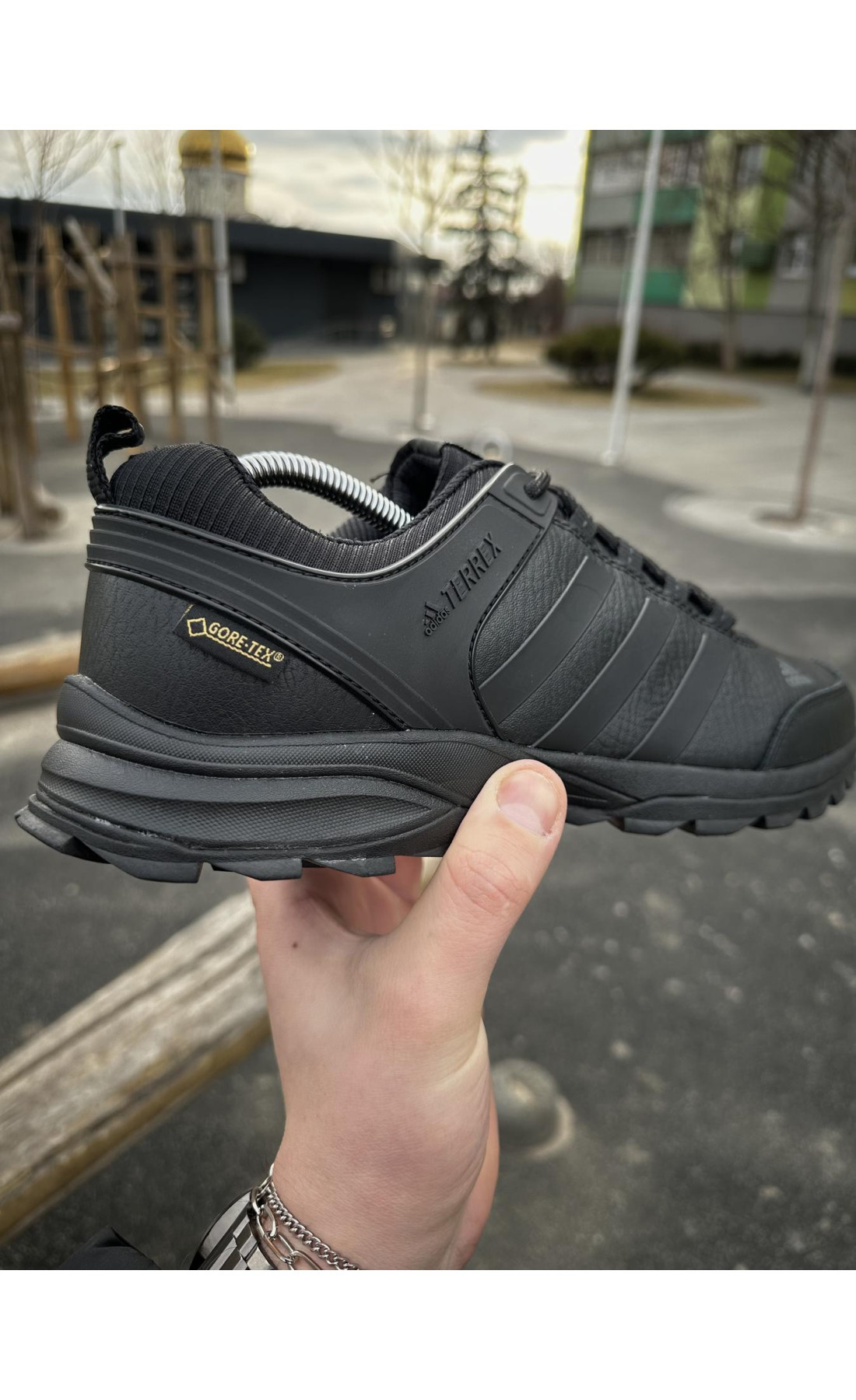 Чоловічі кросівки  Кросівки adidas terrex gore-tex (шкіряні) (3067-1)