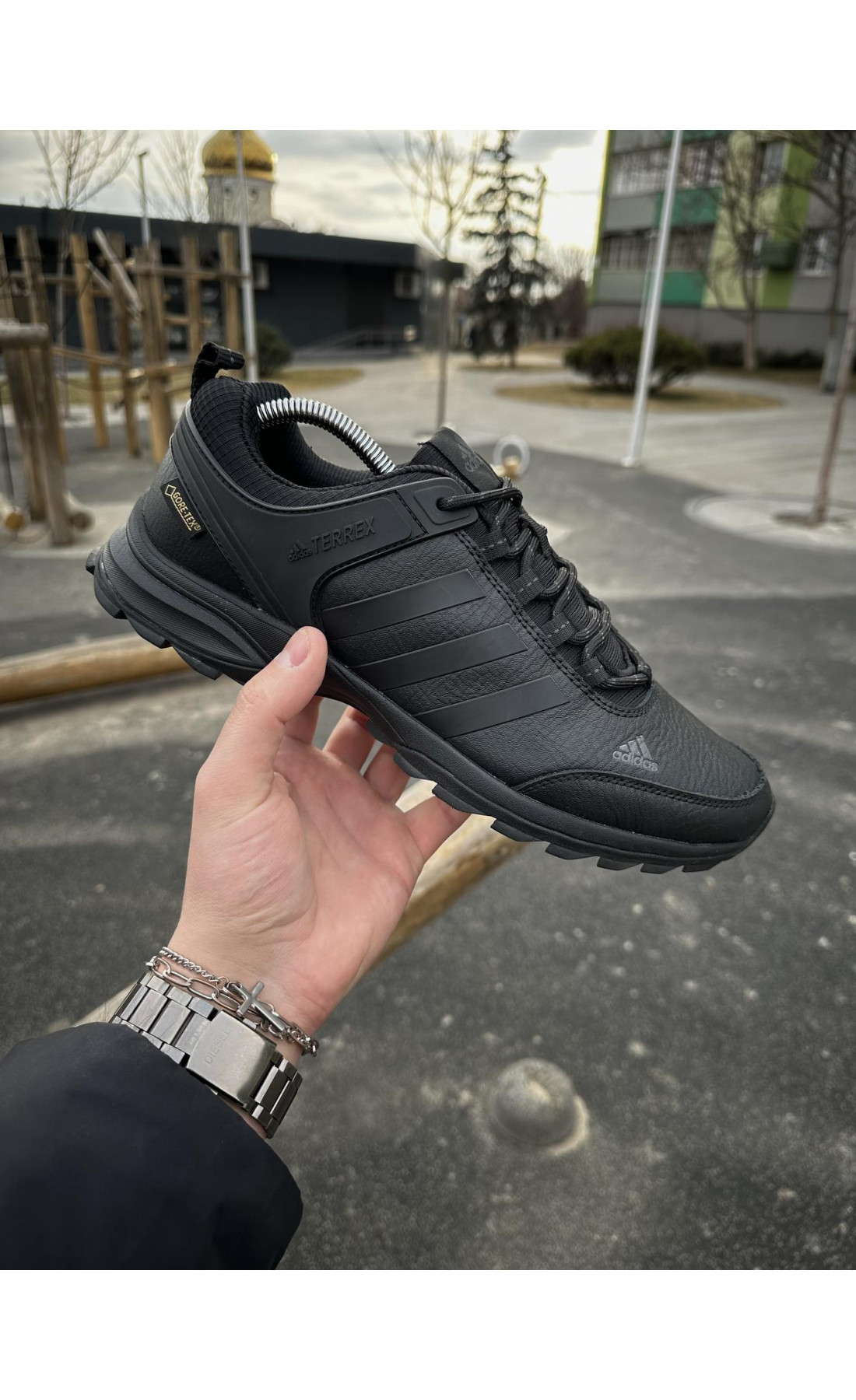 Чоловічі кросівки  Кросівки adidas terrex gore-tex (шкіряні) (3067-1)