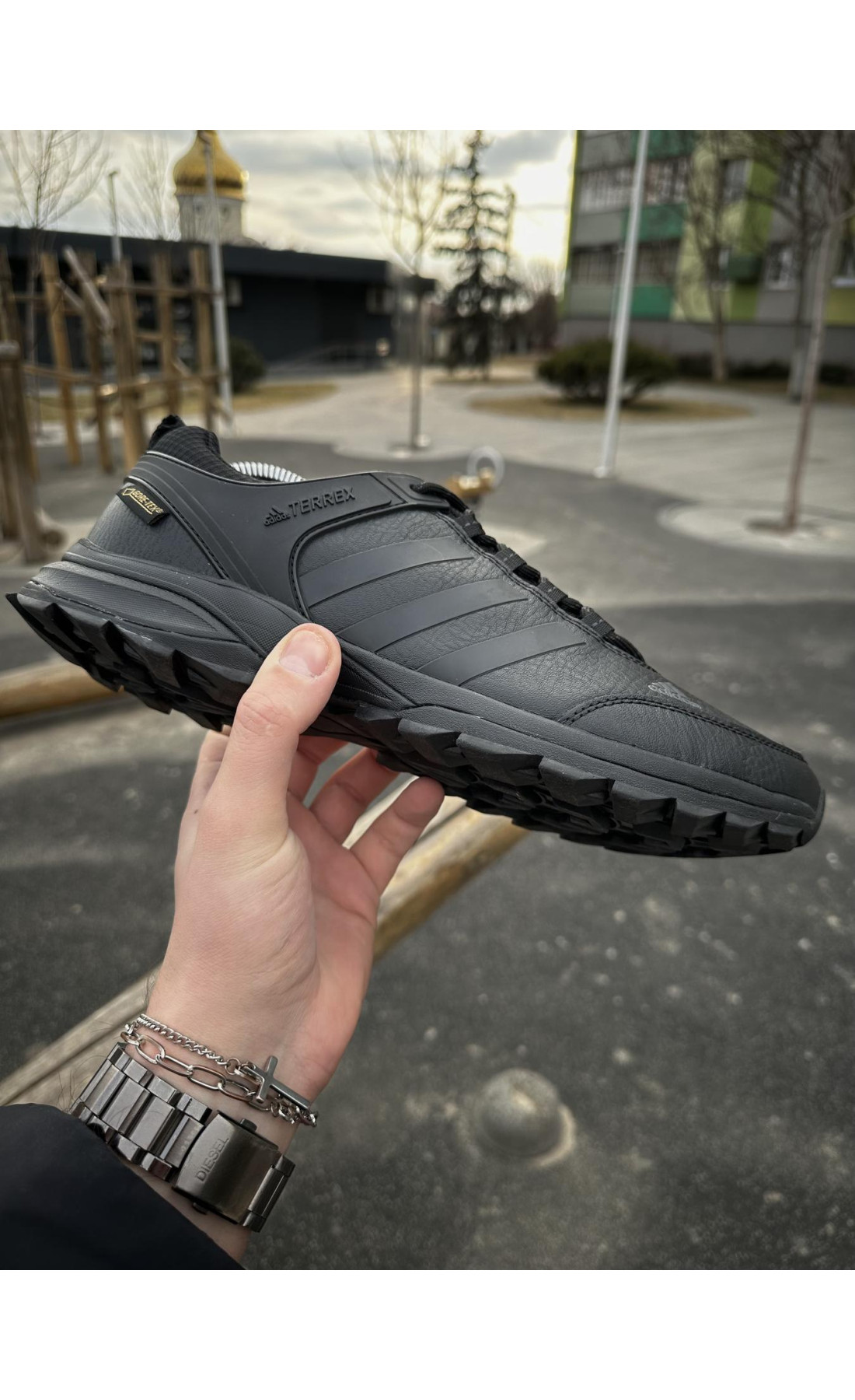 Чоловічі кросівки  Кросівки adidas terrex gore-tex (шкіряні) (3067-1)
