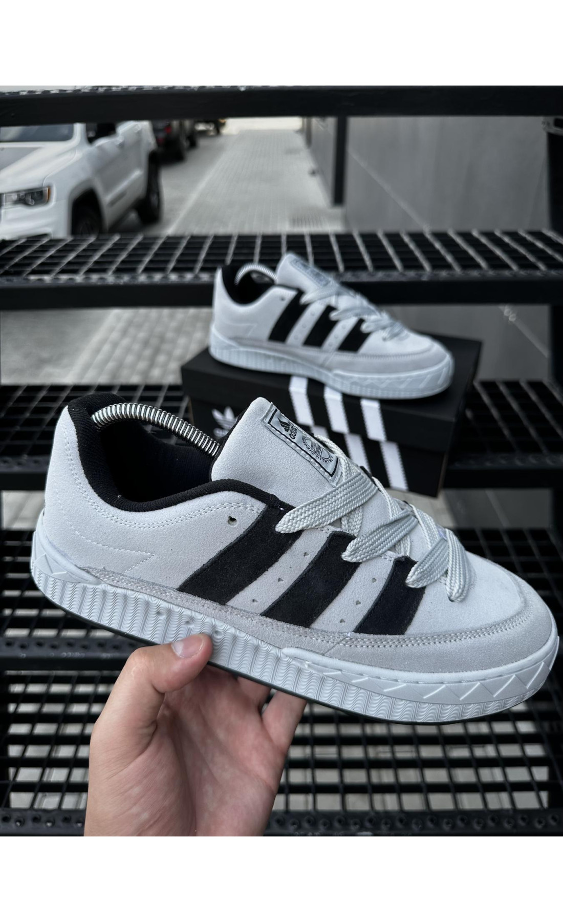 Чоловічі кросівки  Кросівки adidas adimatic neighborhood (light gray) (476-7)