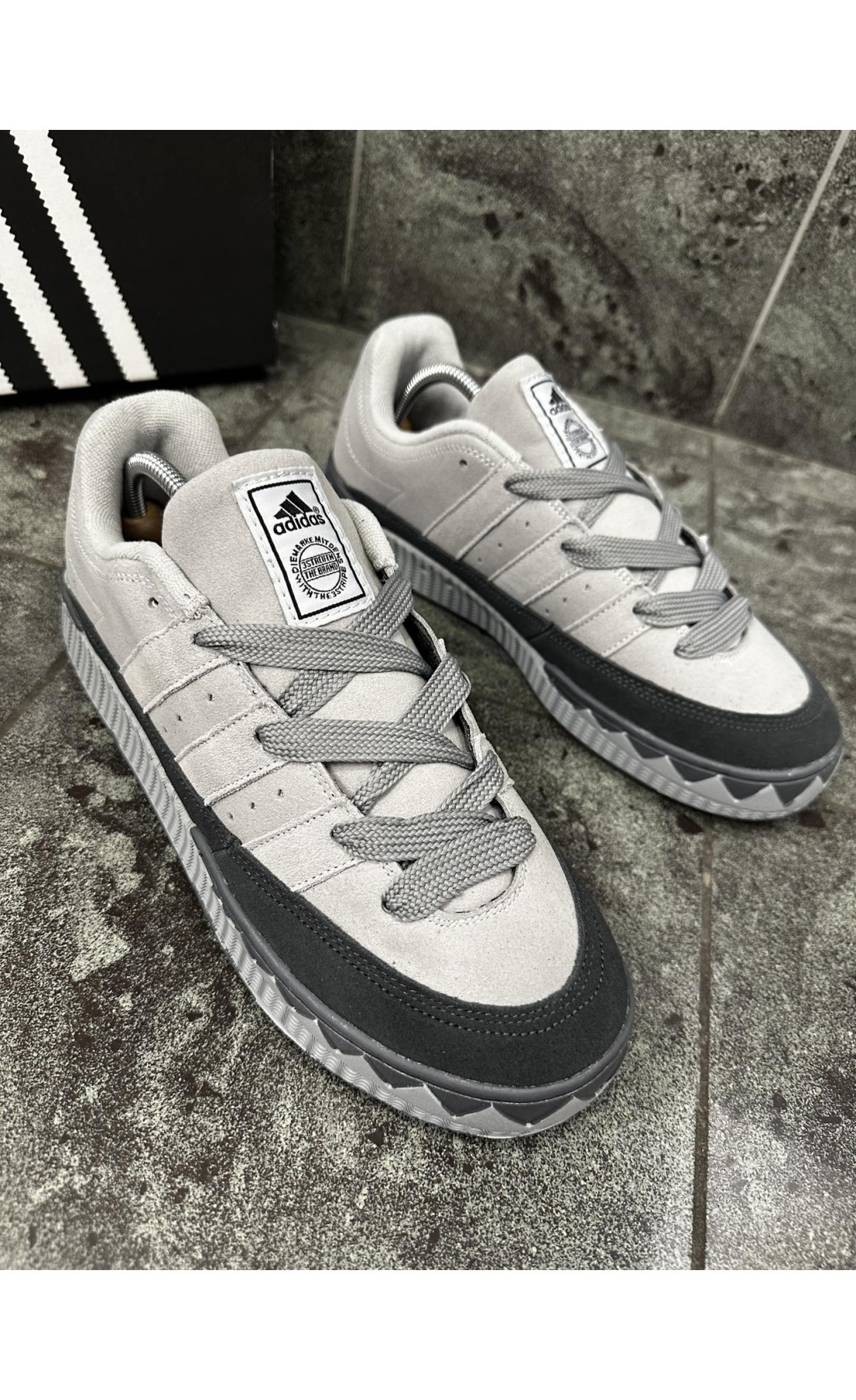 Чоловічі кросівки  Кросівки adidas adimatic neighborhood (gray & black) (476-8)