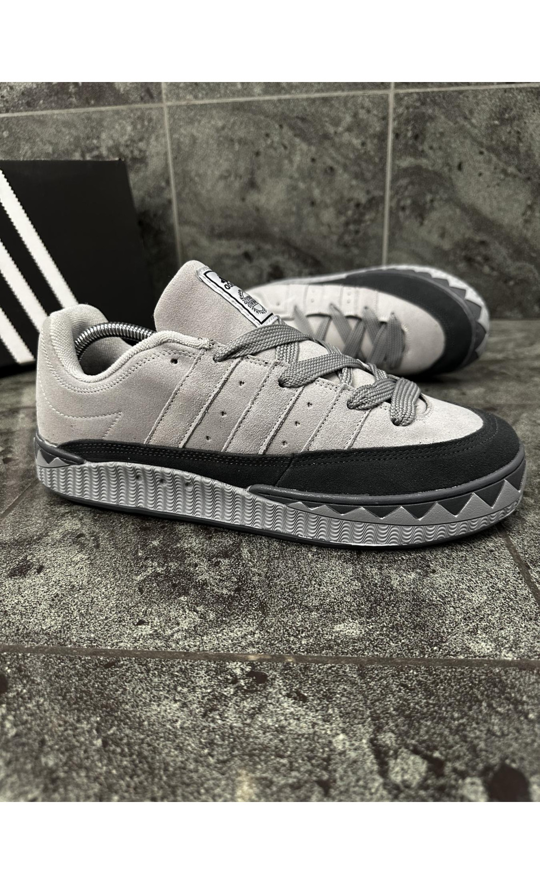 Чоловічі кросівки  Кросівки adidas adimatic neighborhood (gray & black) (476-8)
