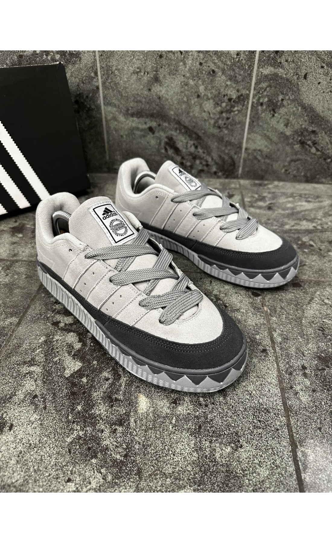 Чоловічі кросівки  Кросівки adidas adimatic neighborhood (gray & black) (476-8)