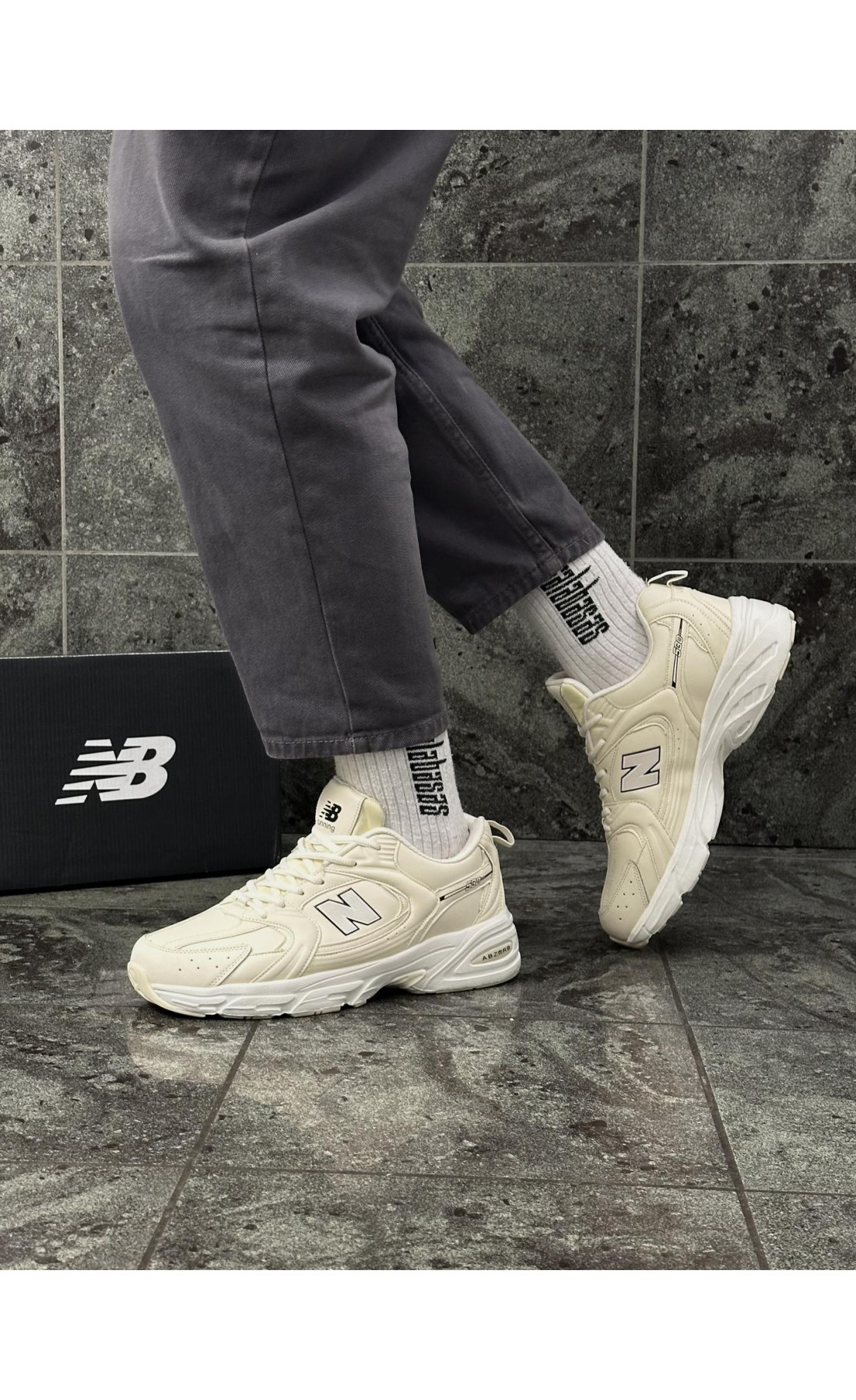 Чоловічі кросівки  Кросівки new balance , демі (light beige) (288-1)