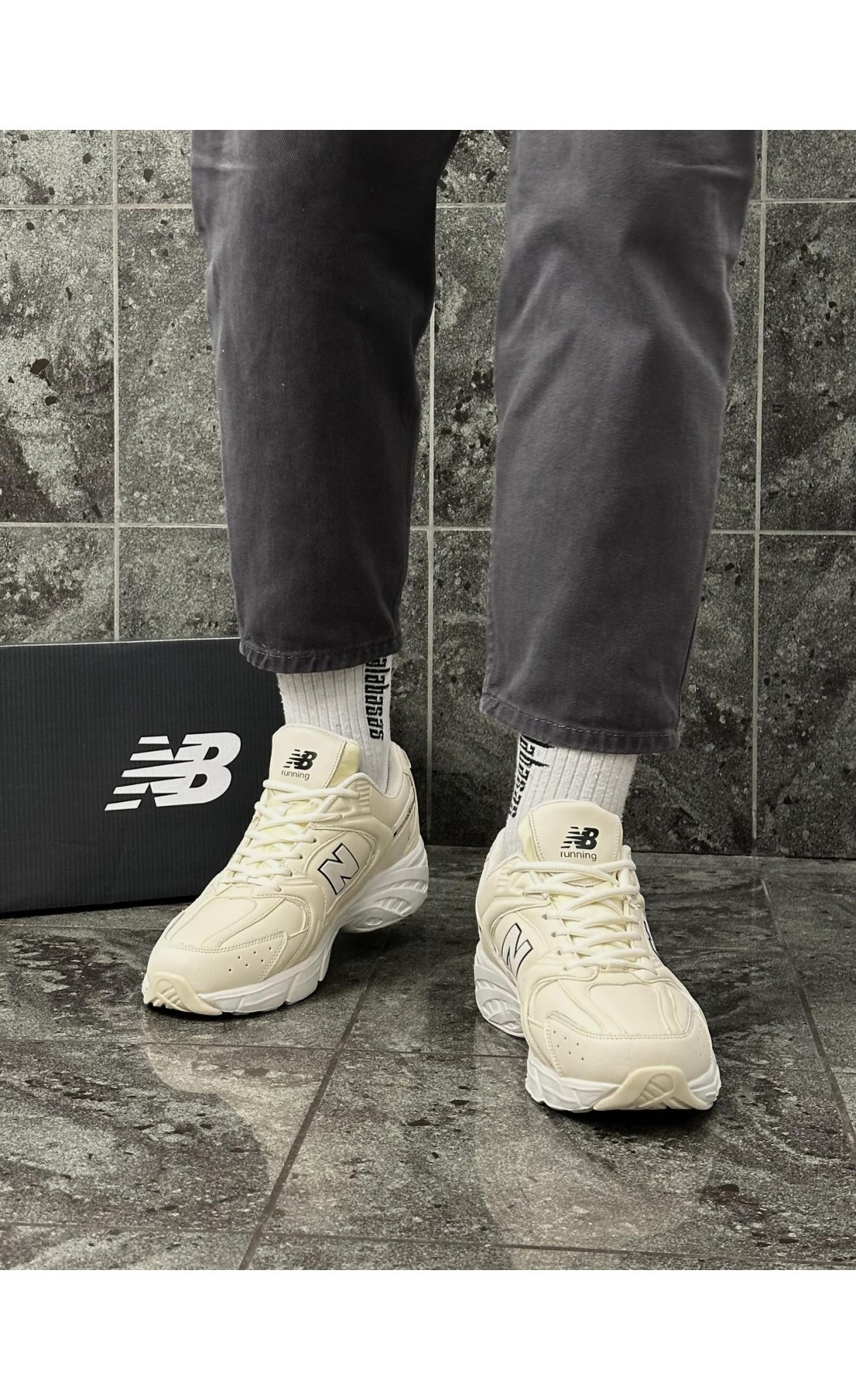 Чоловічі кросівки  Кросівки new balance , демі (light beige) (288-1)