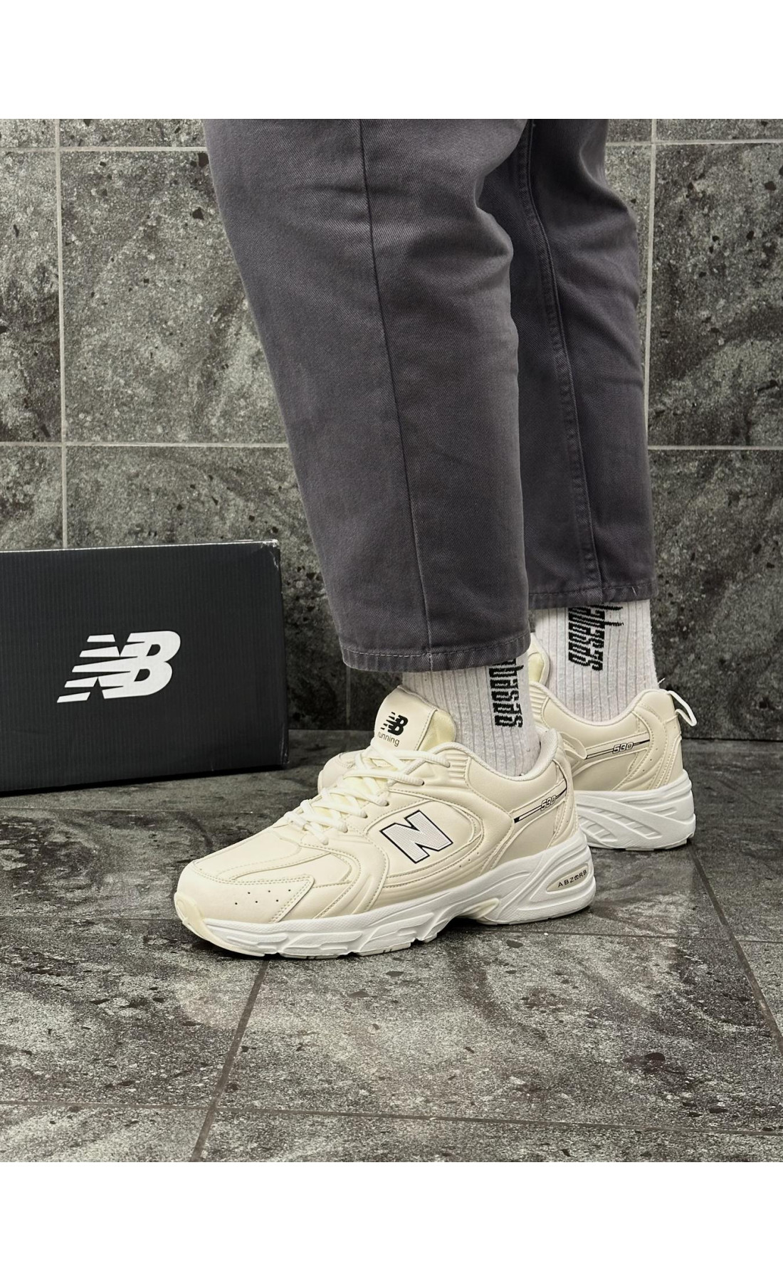Чоловічі кросівки  Кросівки new balance , демі (light beige) (288-1)