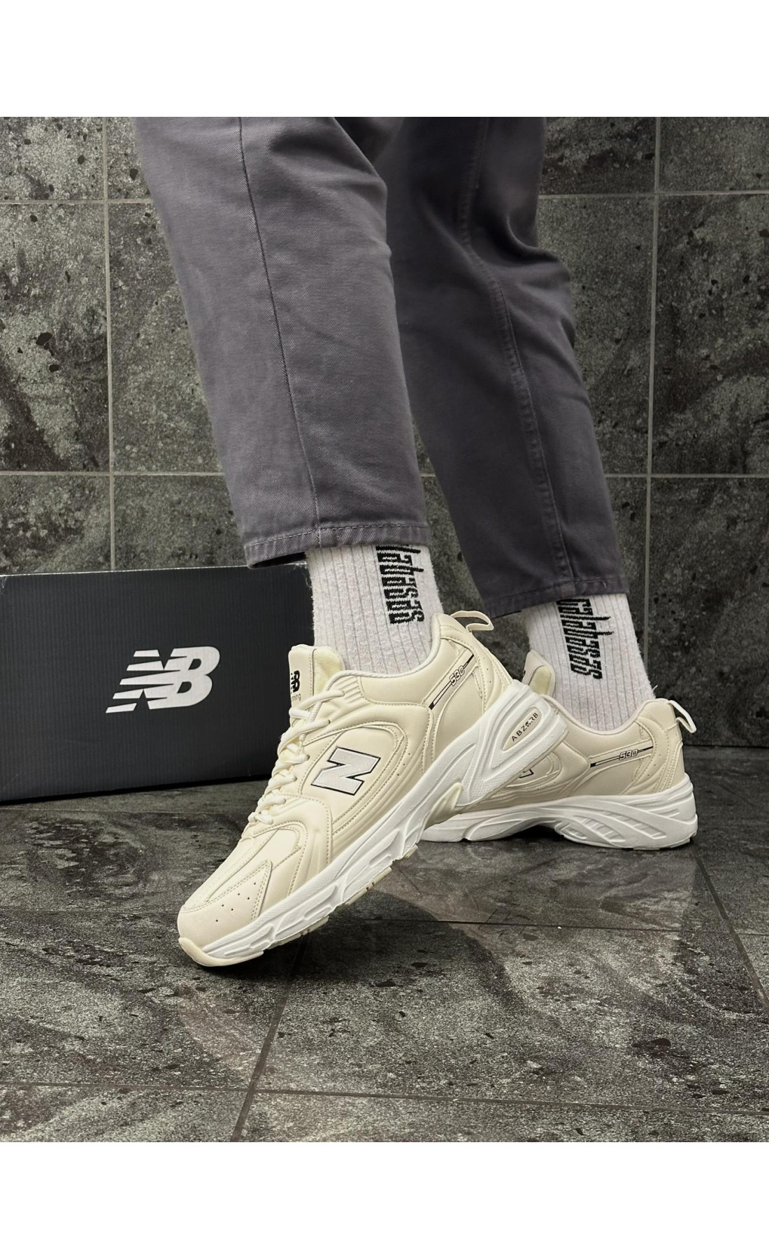 Чоловічі кросівки  Кросівки new balance , демі (light beige) (288-1)