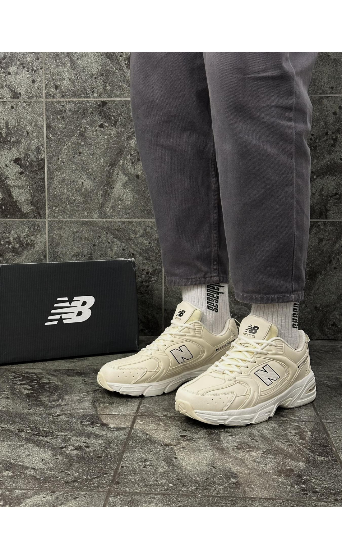 Чоловічі кросівки  Кросівки new balance , демі (light beige) (288-1)