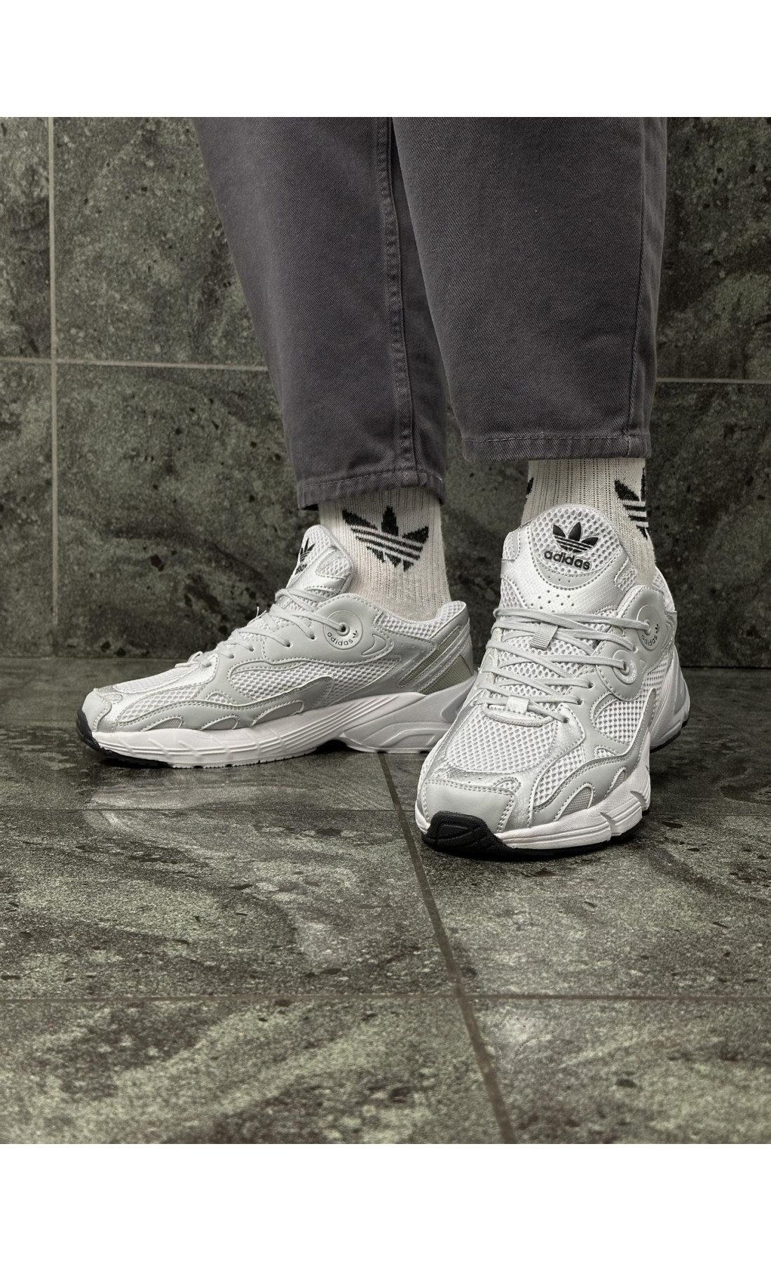 Чоловічі кросівки  Кросівки adidas astir (light grey) (2000-5)