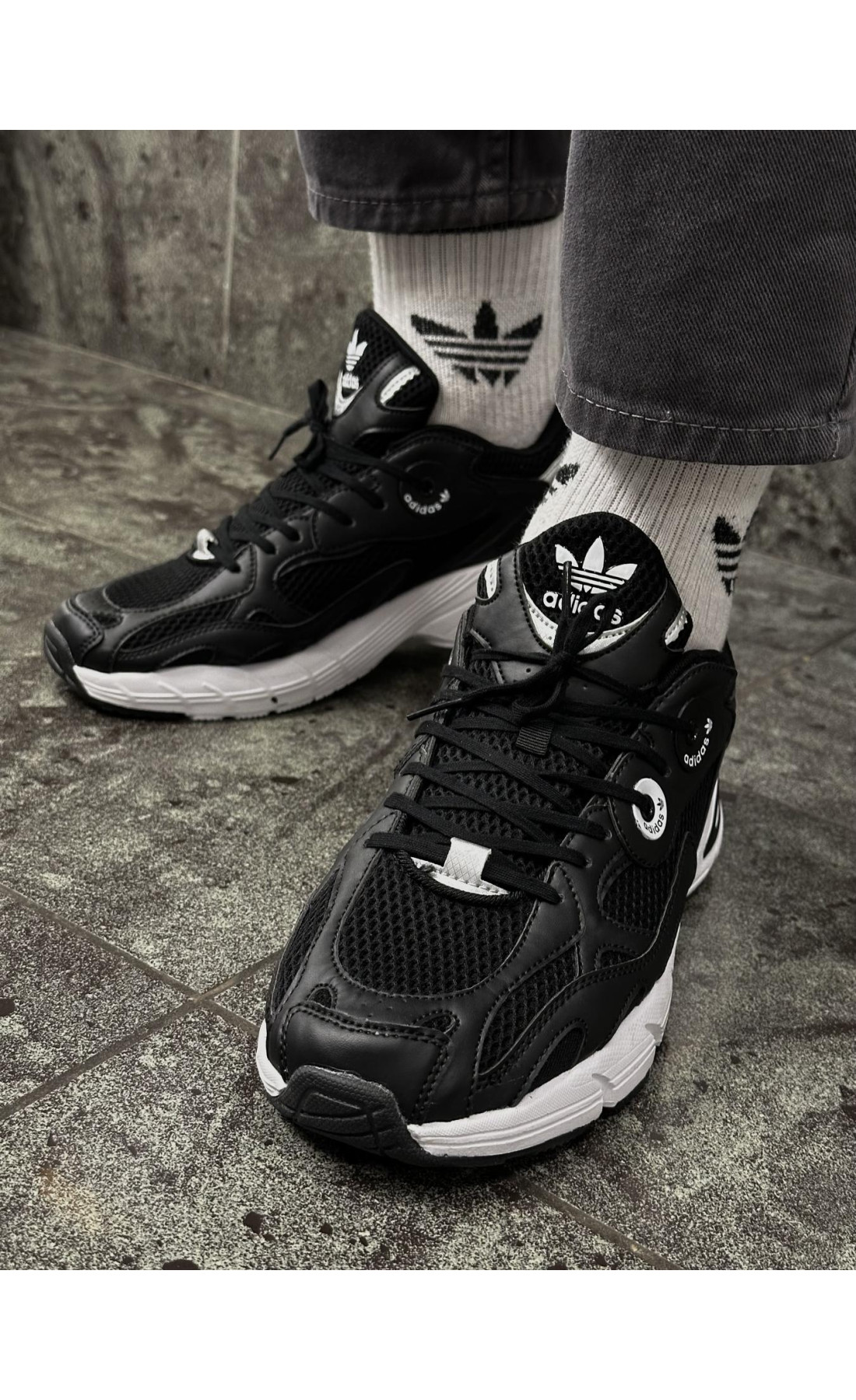 Чоловічі кросівки  Кросівки adidas astir (black/white) (2000-3)