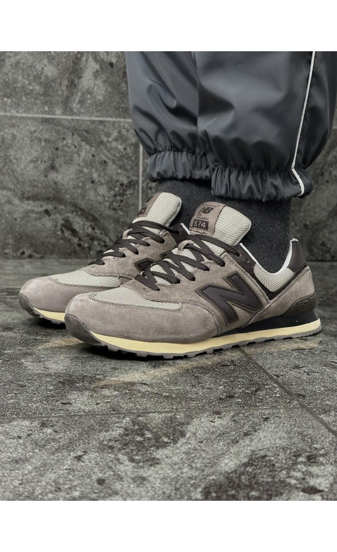 Чоловічі кросівки  Кросівки new balance classic (коричневі, замша) (472-5)