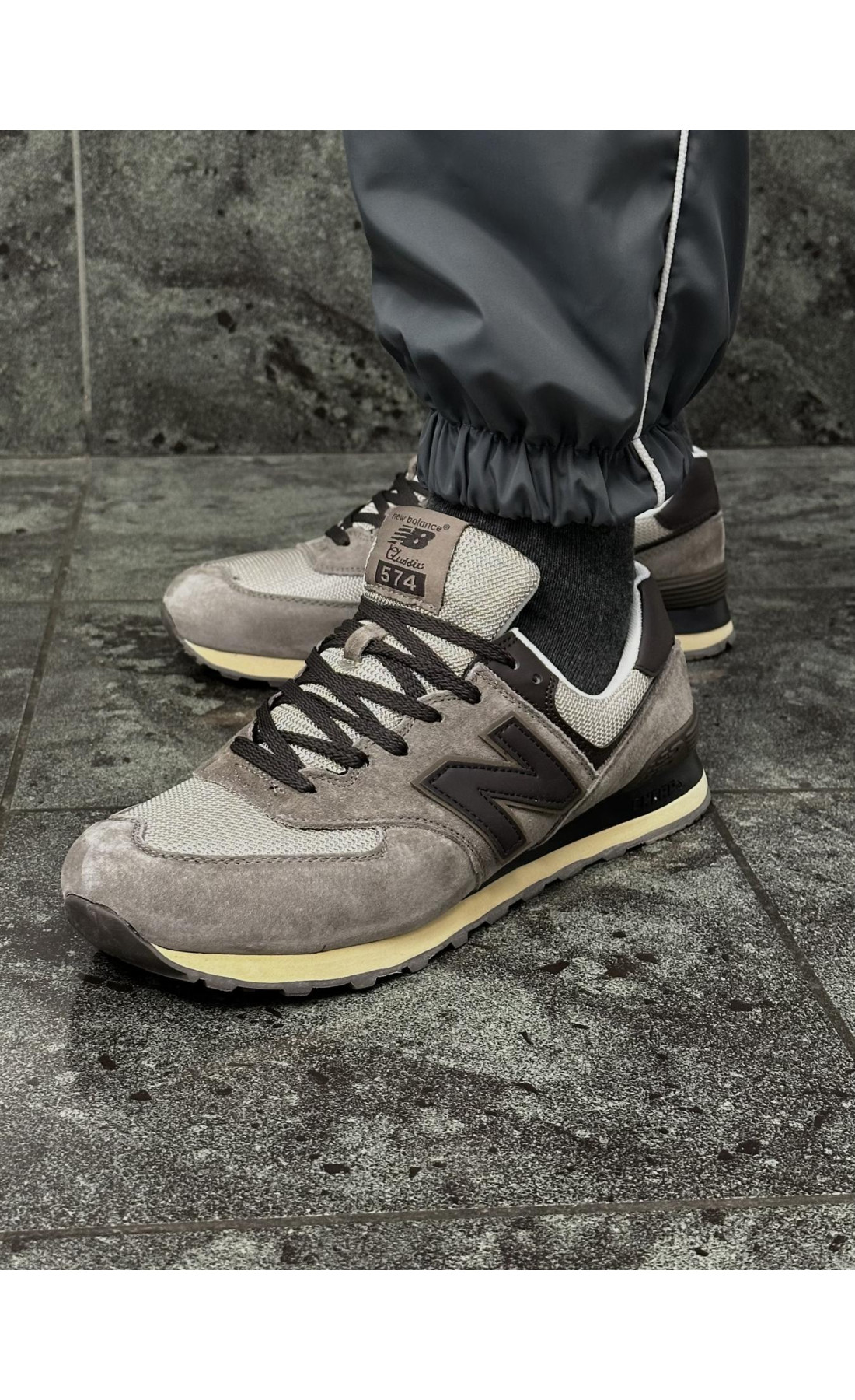 Чоловічі кросівки  Кросівки new balance classic (коричневі, замша) (472-5)