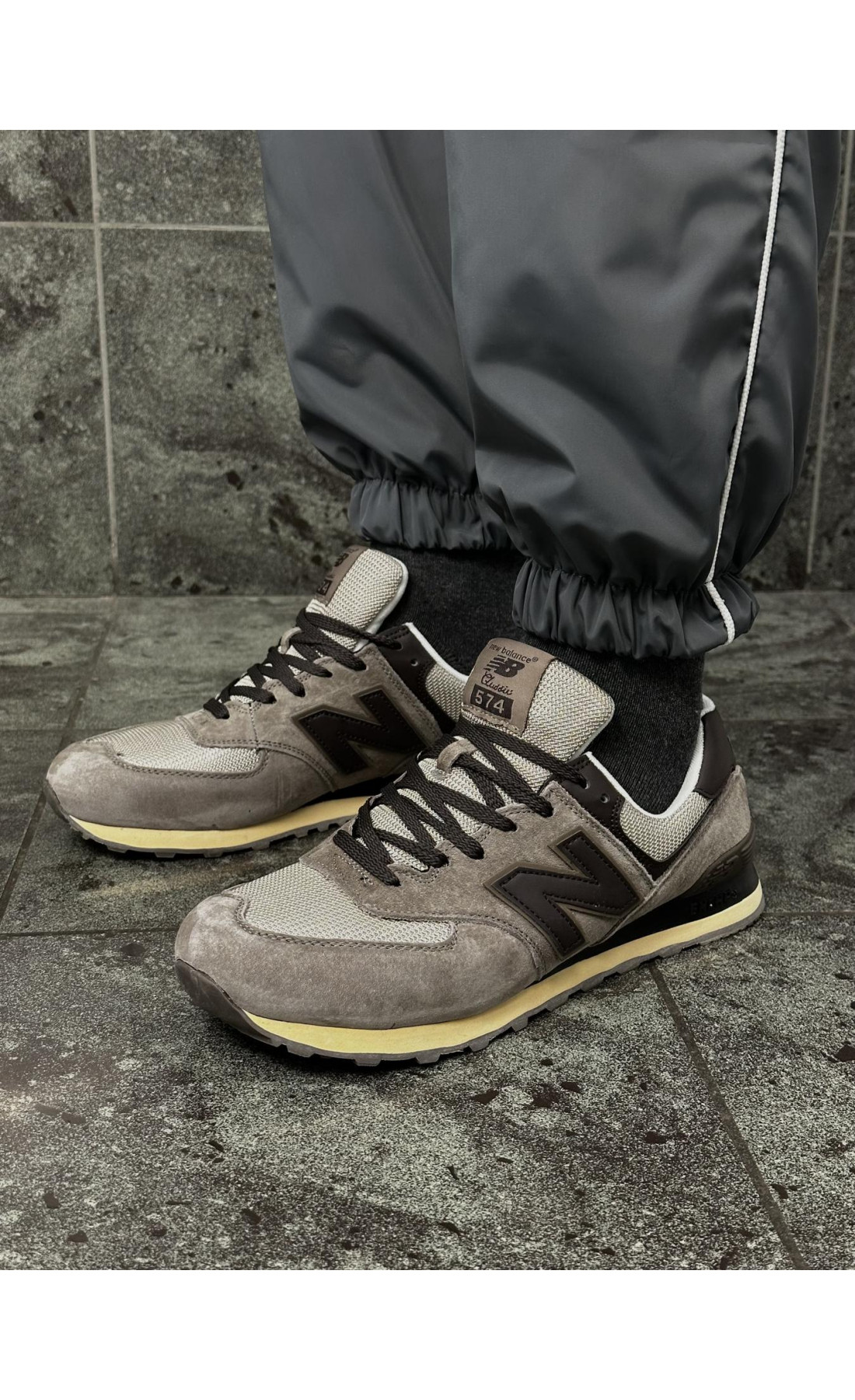 Чоловічі кросівки  Кросівки new balance classic (коричневі, замша) (472-5)