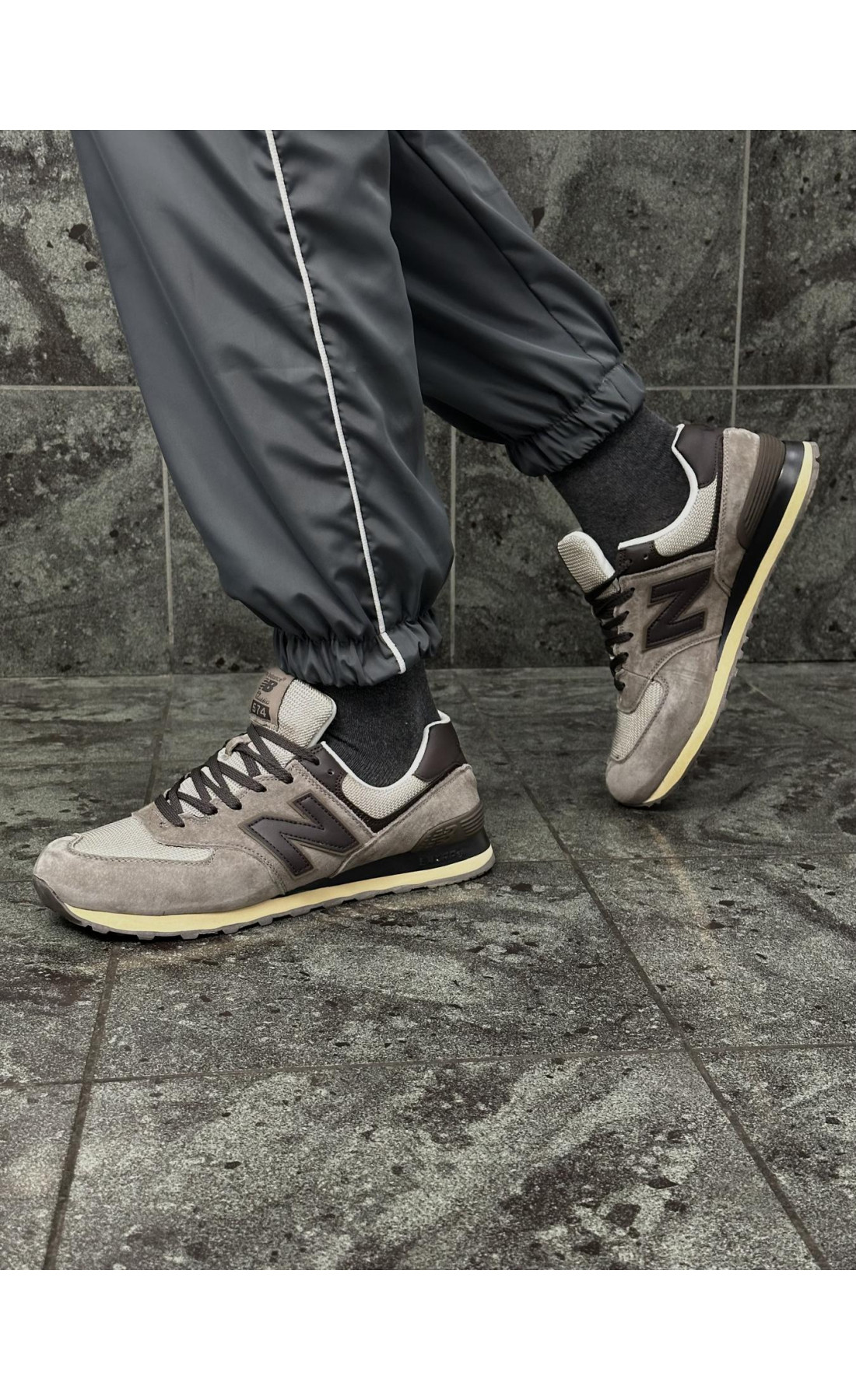 Чоловічі кросівки  Кросівки new balance classic (коричневі, замша) (472-5)