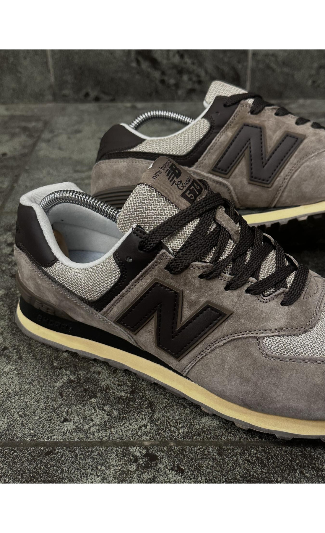 Чоловічі кросівки  Кросівки new balance classic (коричневі, замша) (472-5)