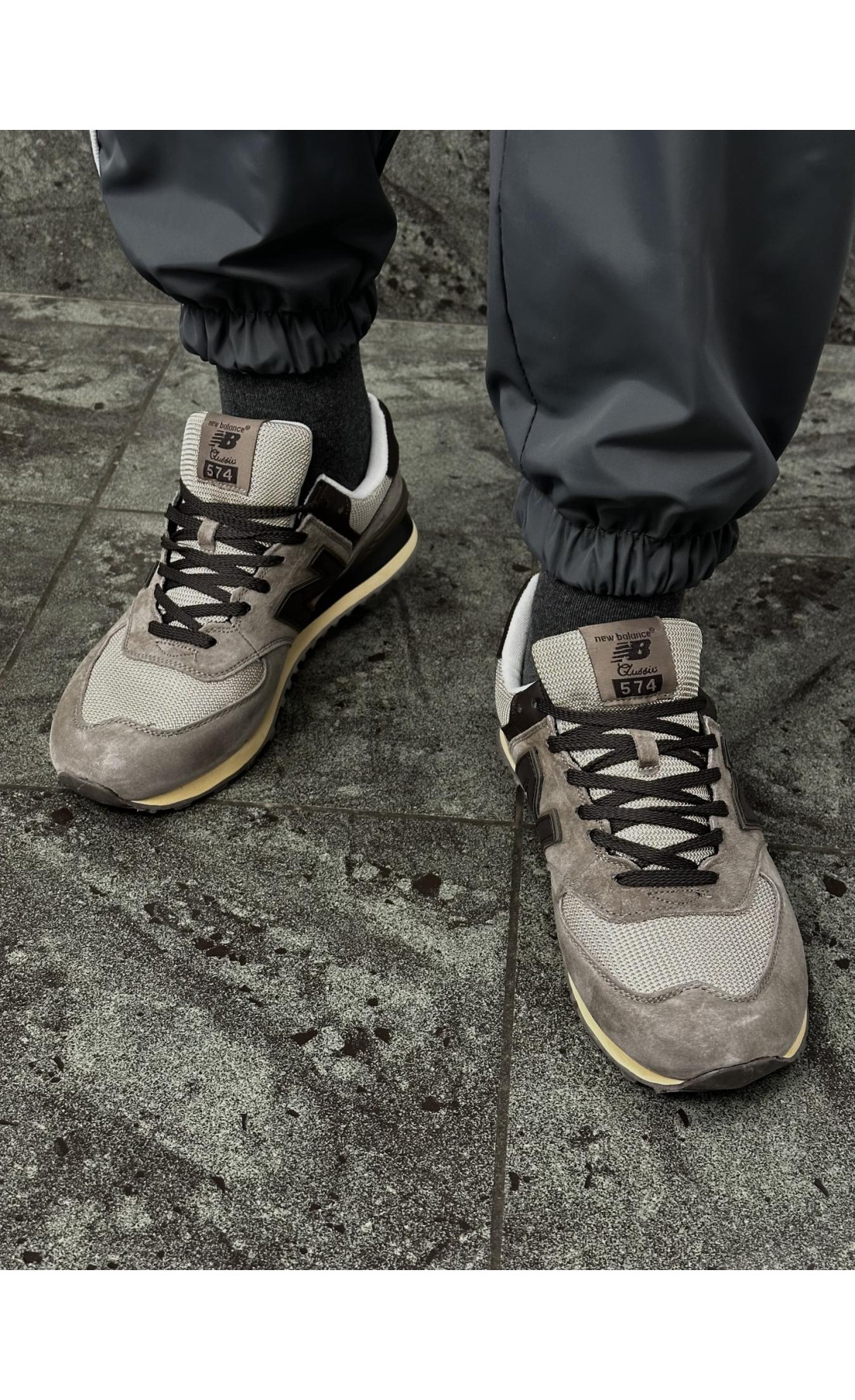 Чоловічі кросівки  Кросівки new balance classic (коричневі, замша) (472-5)