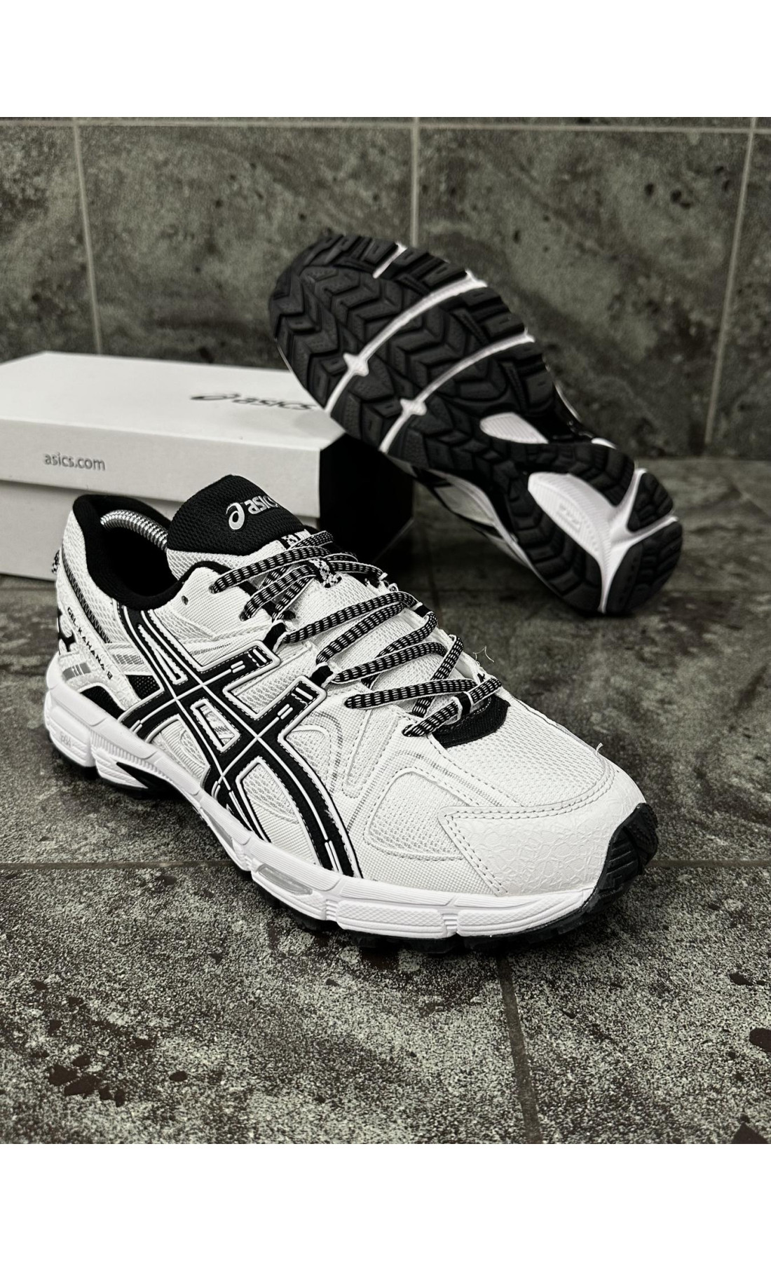 Чоловічі кросівки  Зимові кросівки asics gel-kahana (білі, з хутром) (57-7)