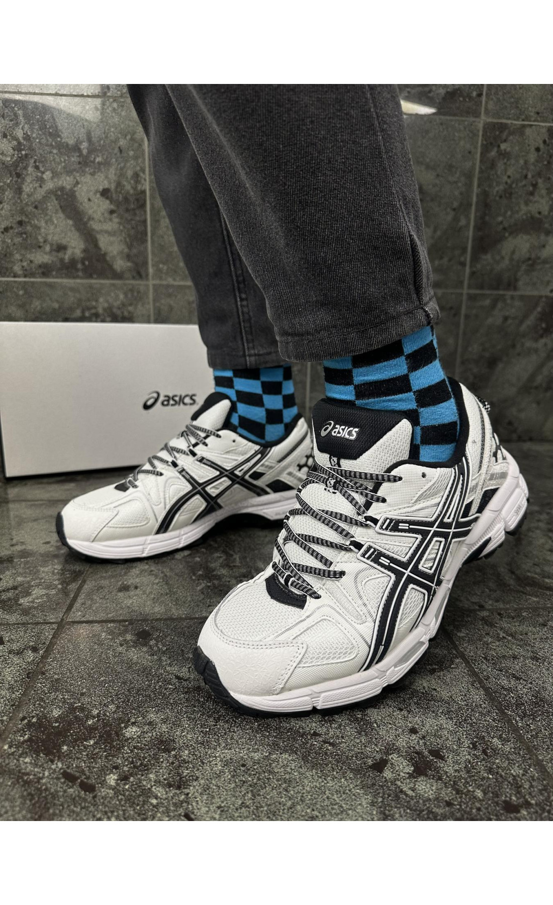 Чоловічі кросівки  Зимові кросівки asics gel-kahana (білі, з хутром) (57-7)