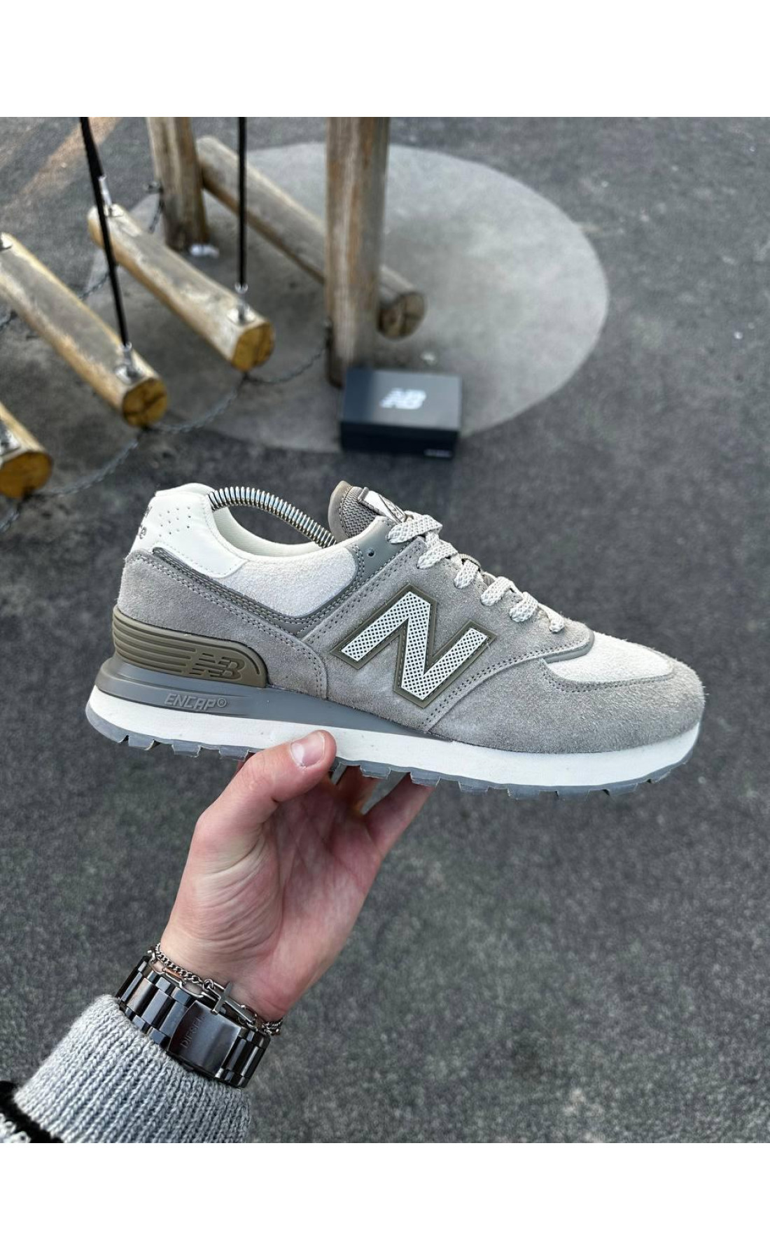 Чоловічі кросівки  Кросівки new balance х stone island (olive) (883-26)
