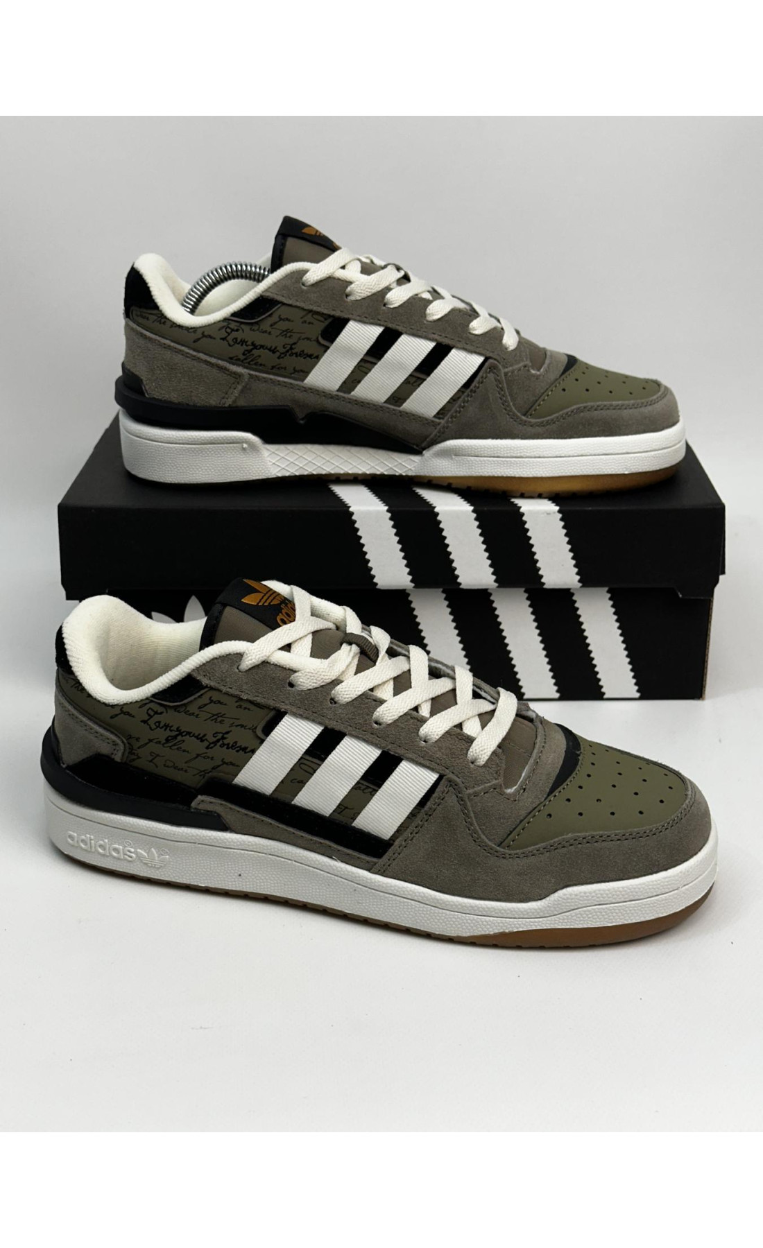 Чоловічі кросівки  Кросівки adidas forum exhibit low . (khaki) (773-19)