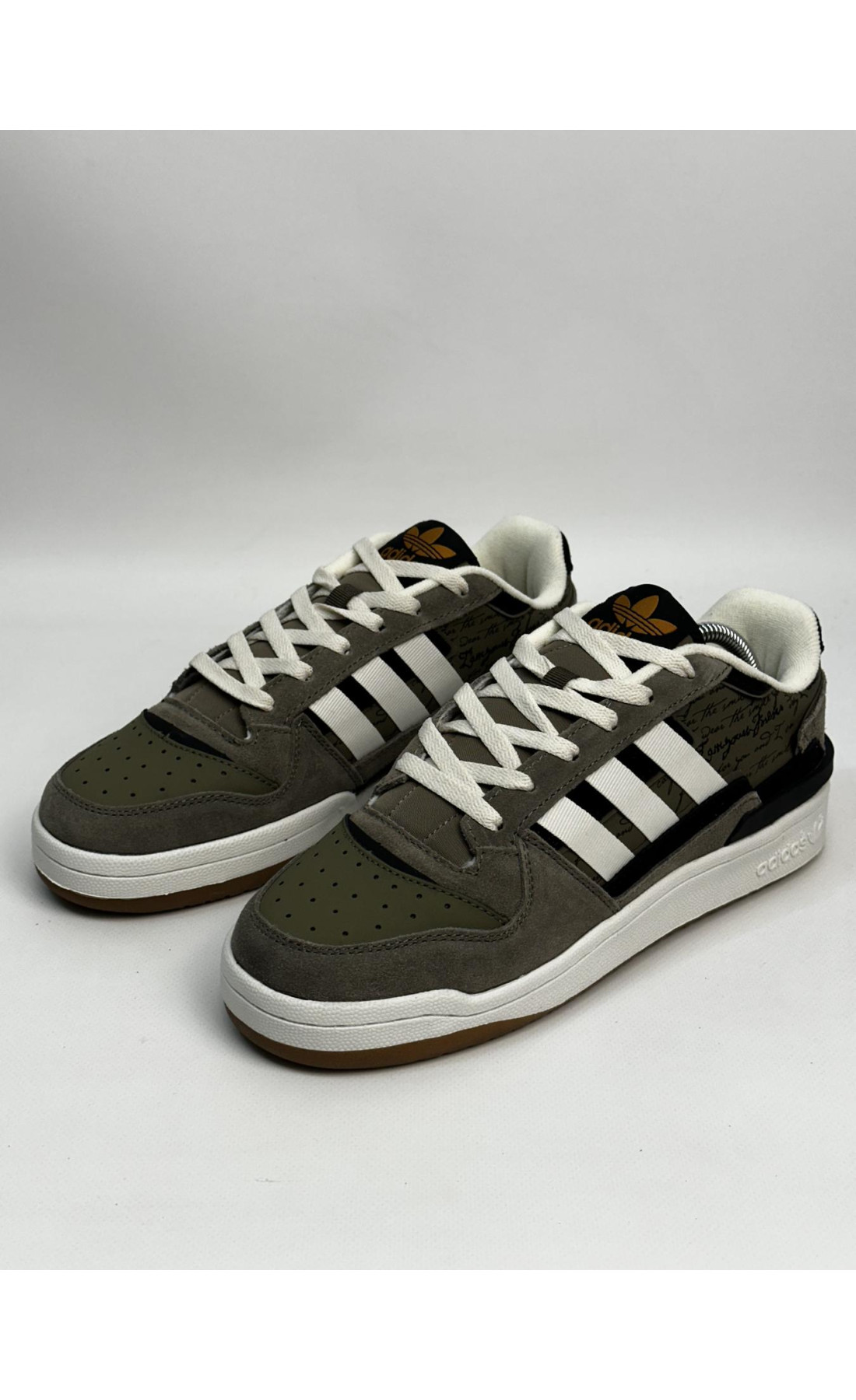Чоловічі кросівки  Кросівки adidas forum exhibit low . (khaki) (773-19)