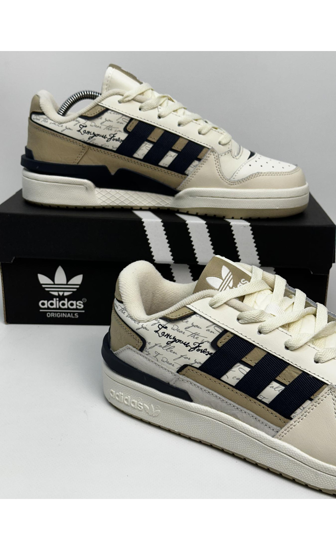Чоловічі кросівки  Кросівки adidas forum exhibit low . (creamy) (773-27)