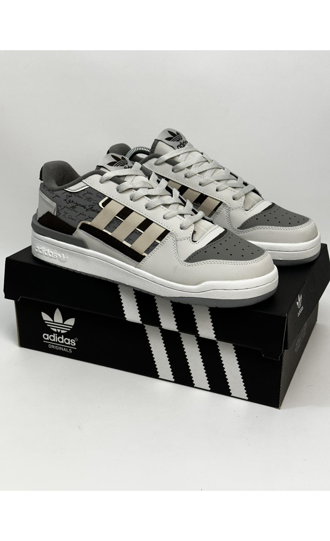 Чоловічі кросівки  Кросівки adidas forum exhibit low . (gray) (773-7)