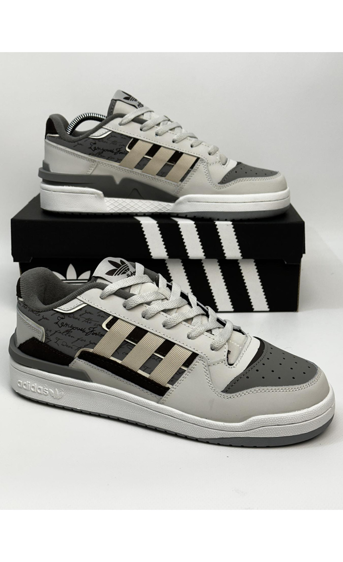 Чоловічі кросівки  Кросівки adidas forum exhibit low . (gray) (773-7)