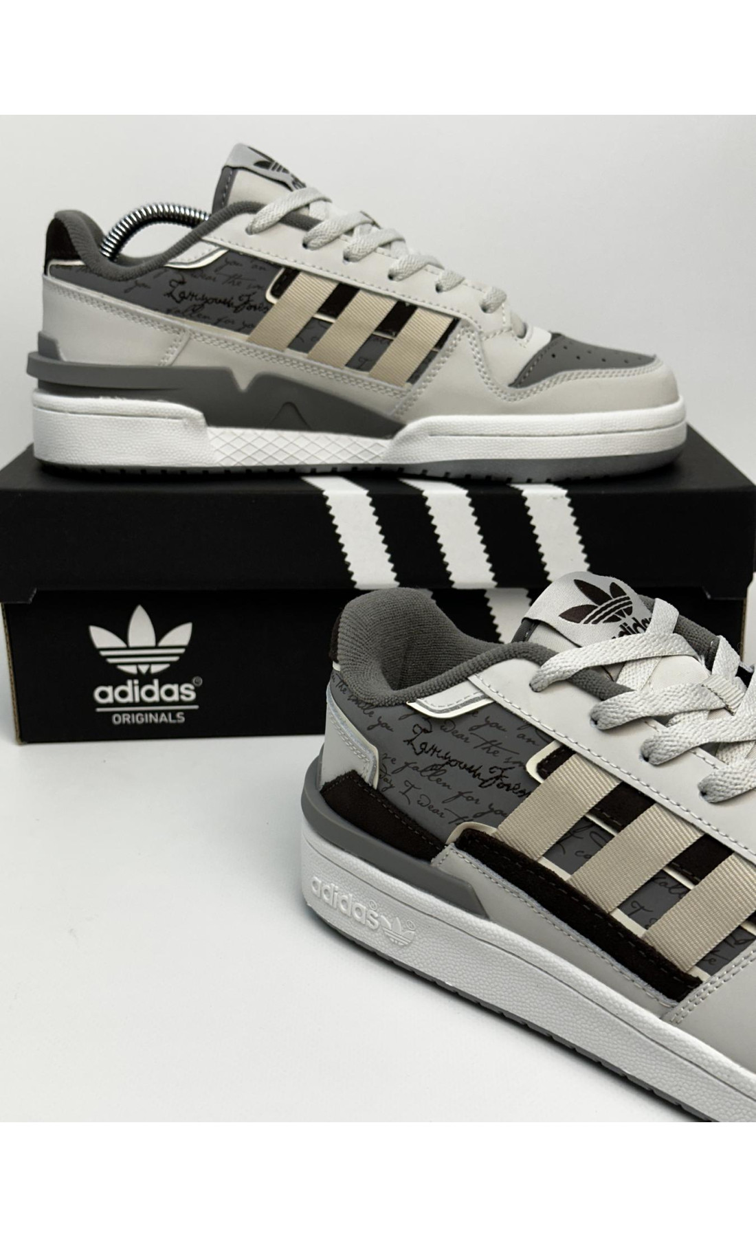 Чоловічі кросівки  Кросівки adidas forum exhibit low . (gray) (773-7)