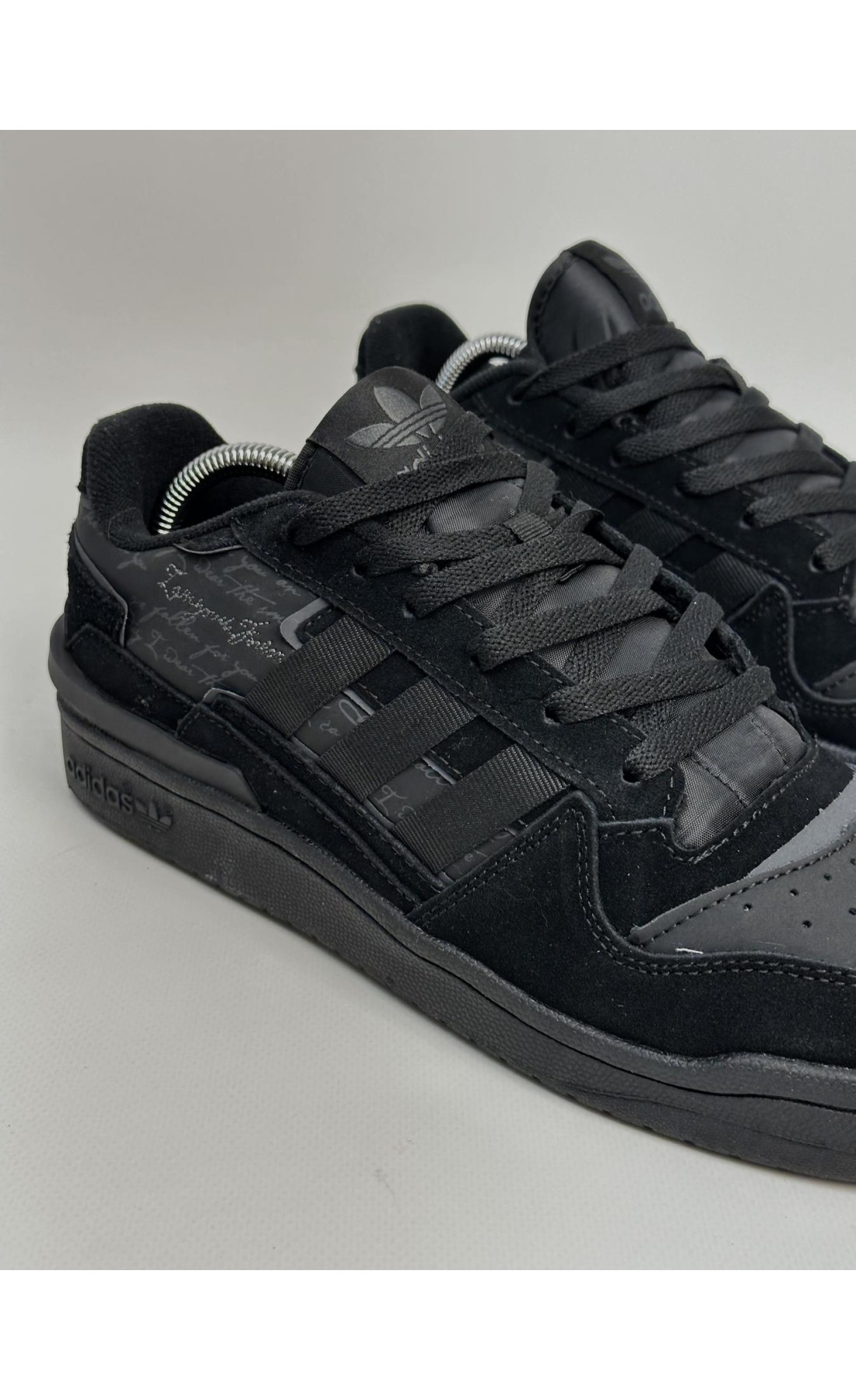 Чоловічі кросівки  Кросівки adidas forum exhibit low . (all black) (773-1)