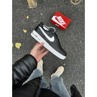 Чоловічі кросівки  Зимові кросівки nike air force, топ якість (чорно-білі) (50-4)