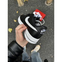 Чоловічі кросівки  Зимові кросівки nike air force, топ якість (чорно-білі) (50-4)